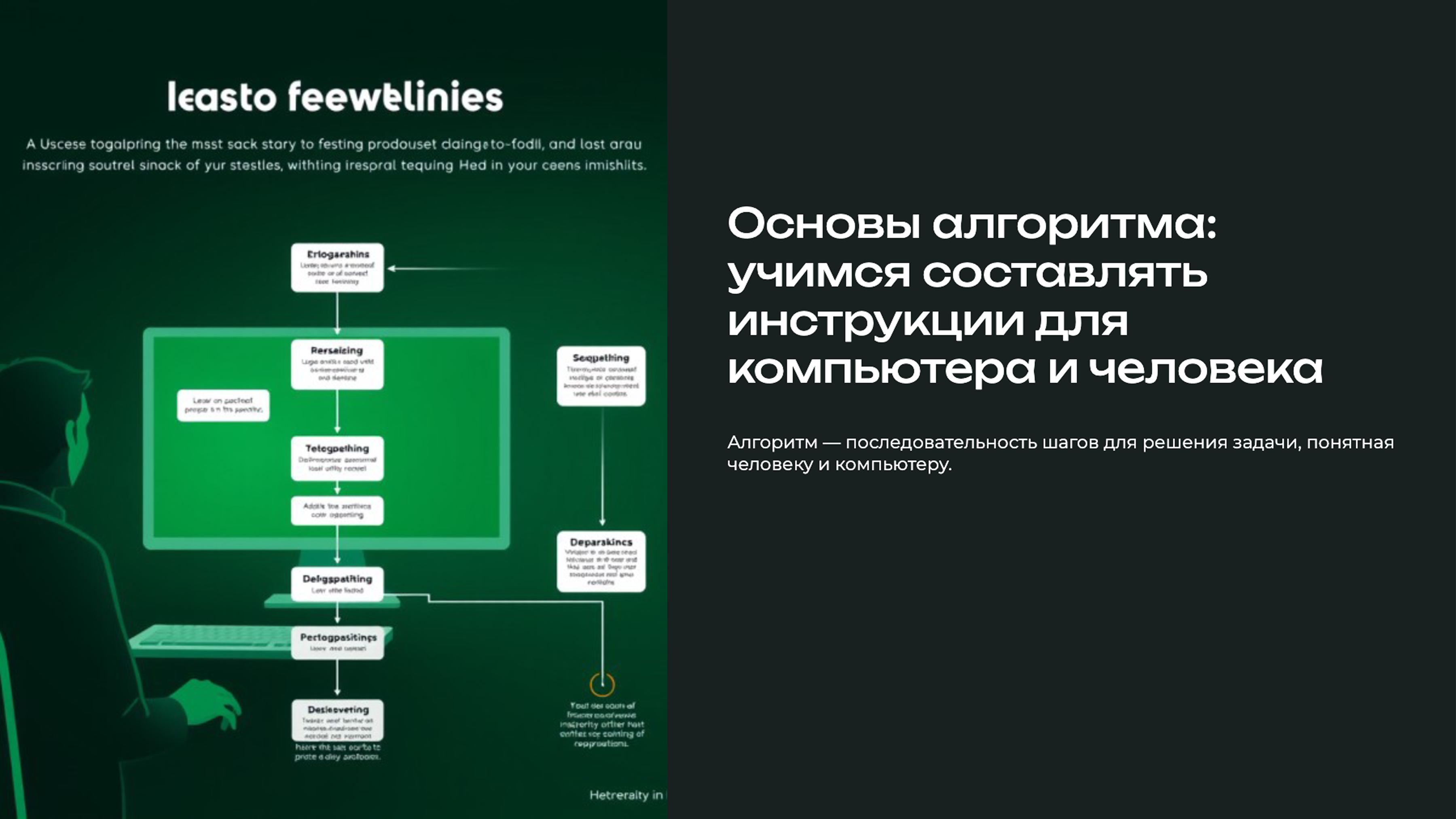Превью презентации: Основы алгоритма: учимся составлять инструкции для компьютера и человека