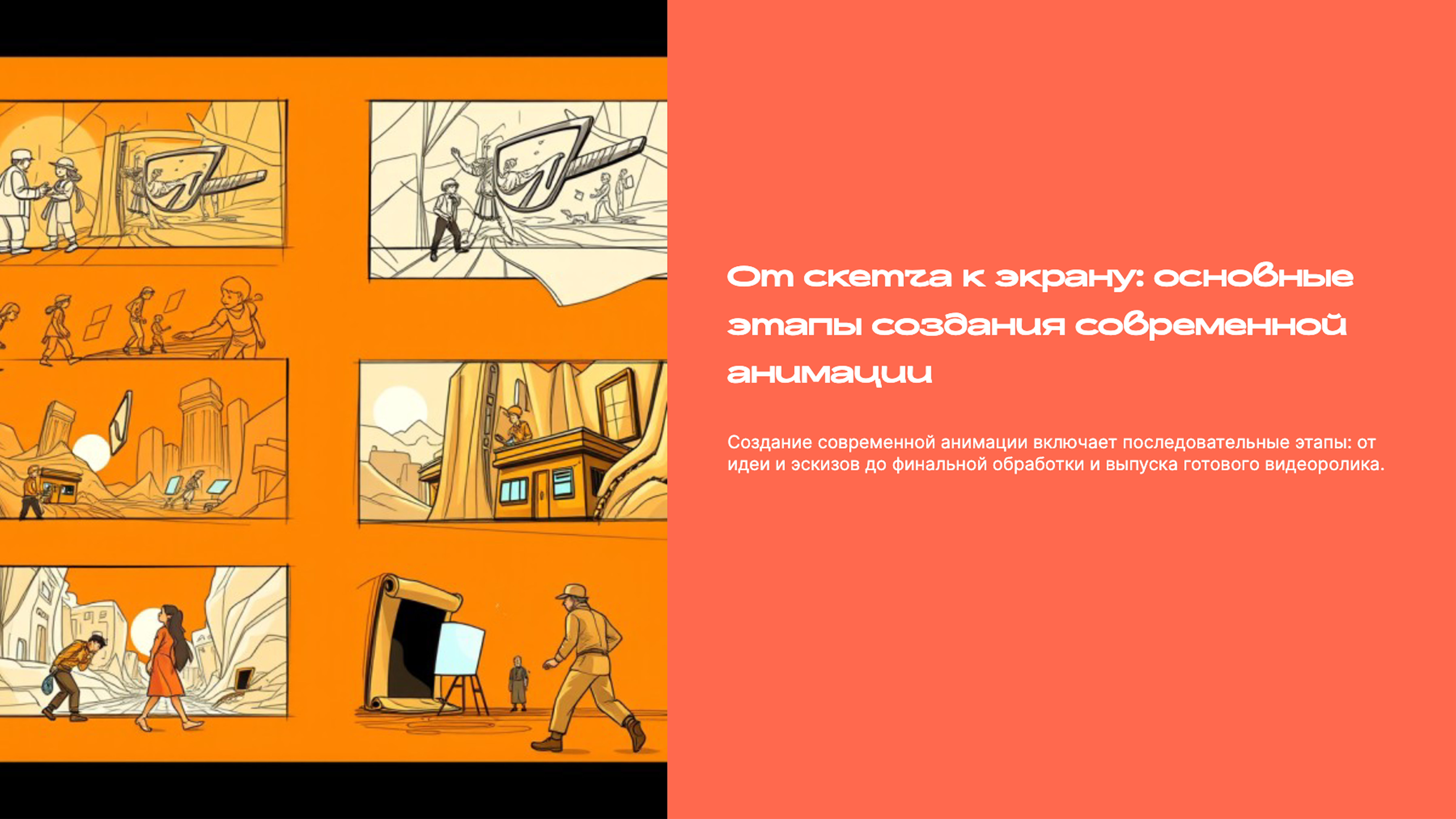 Превью презентации: От скетча к экрану: основные этапы создания современной анимации