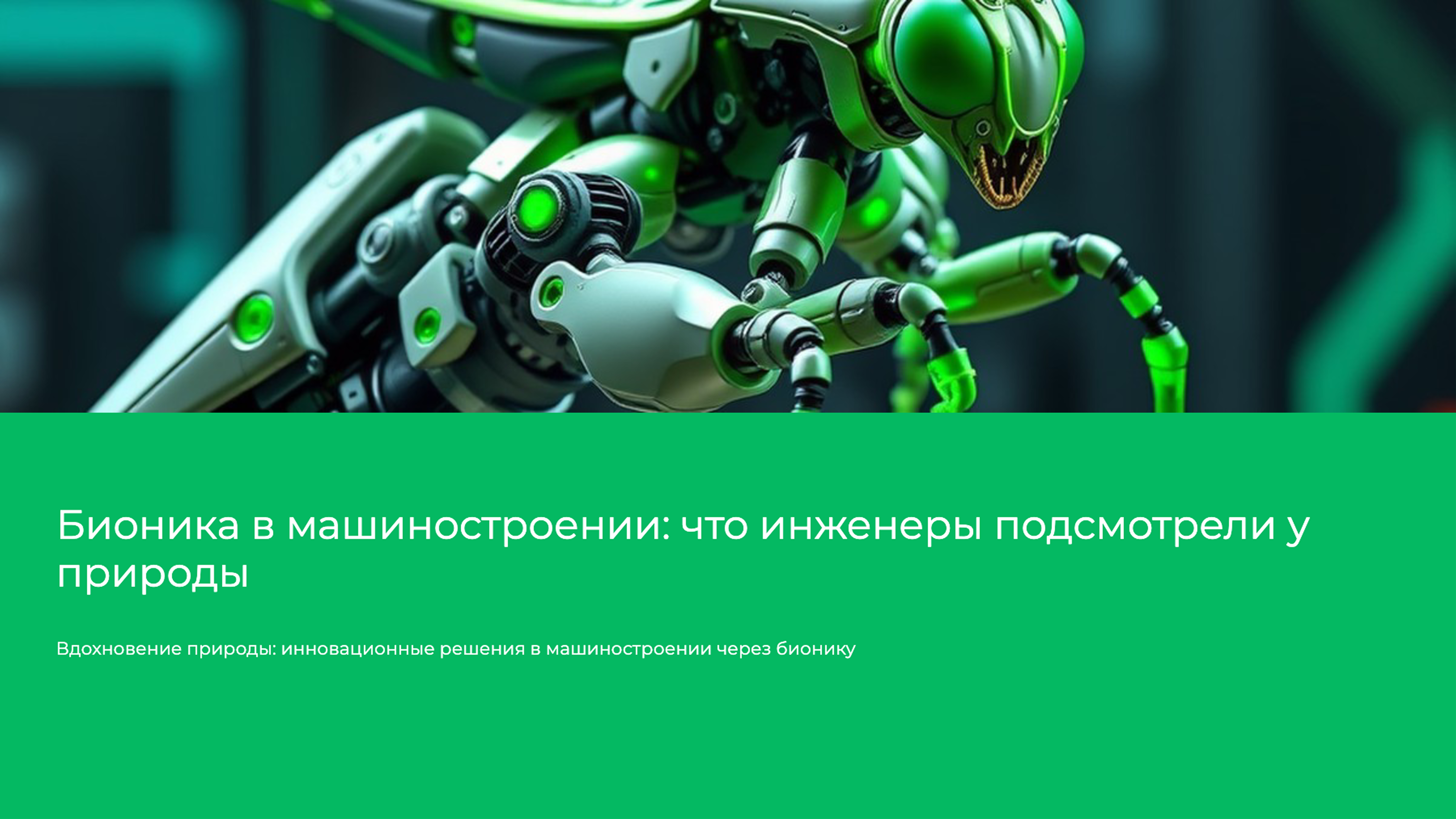 Слайд 1: Бионика в машиностроении: что инженеры подсмотрели у природы