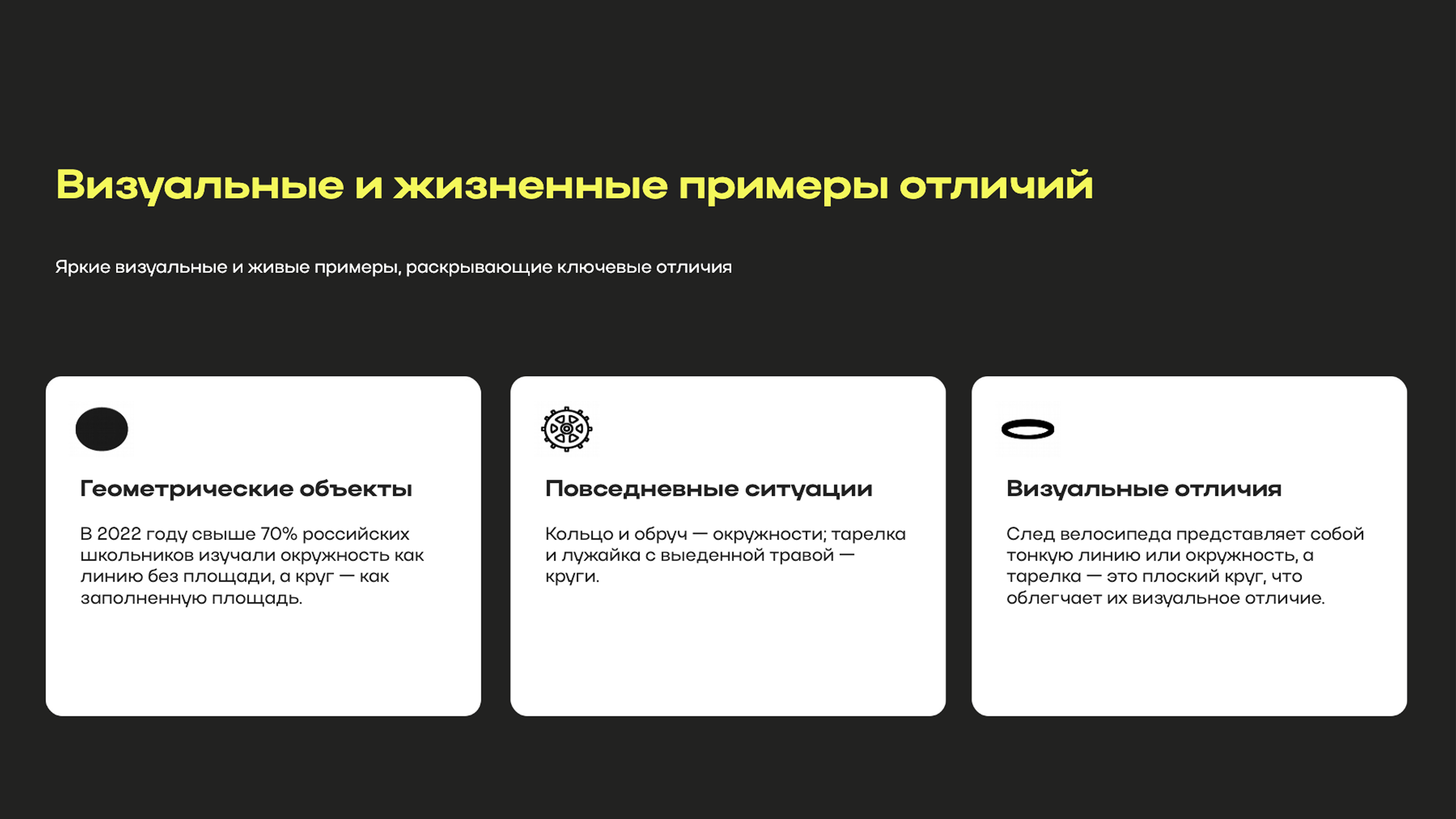 Слайд 5: Яркие визуальные и живые примеры, раскрывающие ключевые отличия