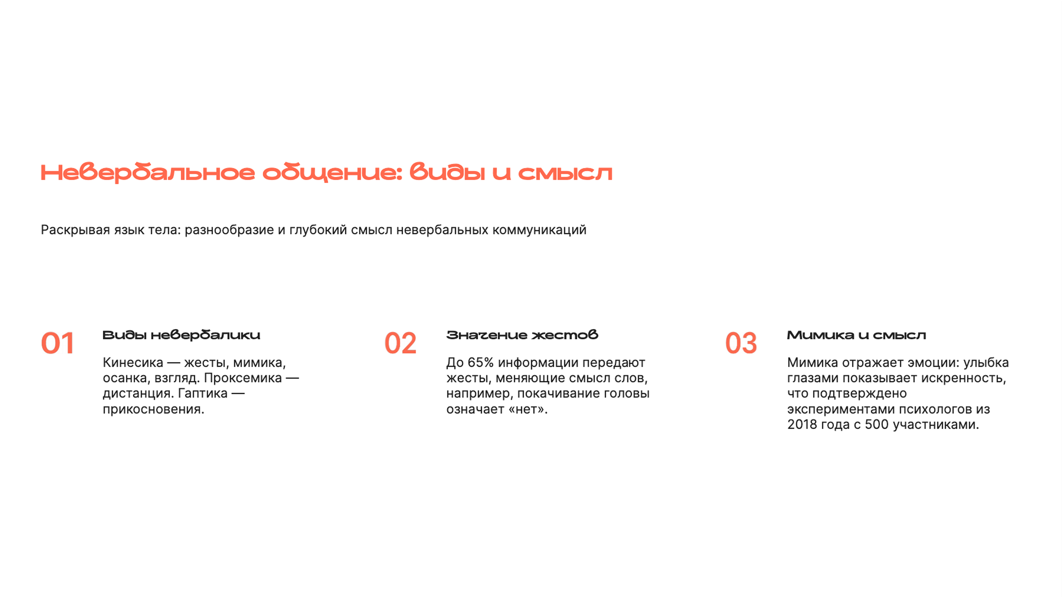 Слайд 3: Язык тела