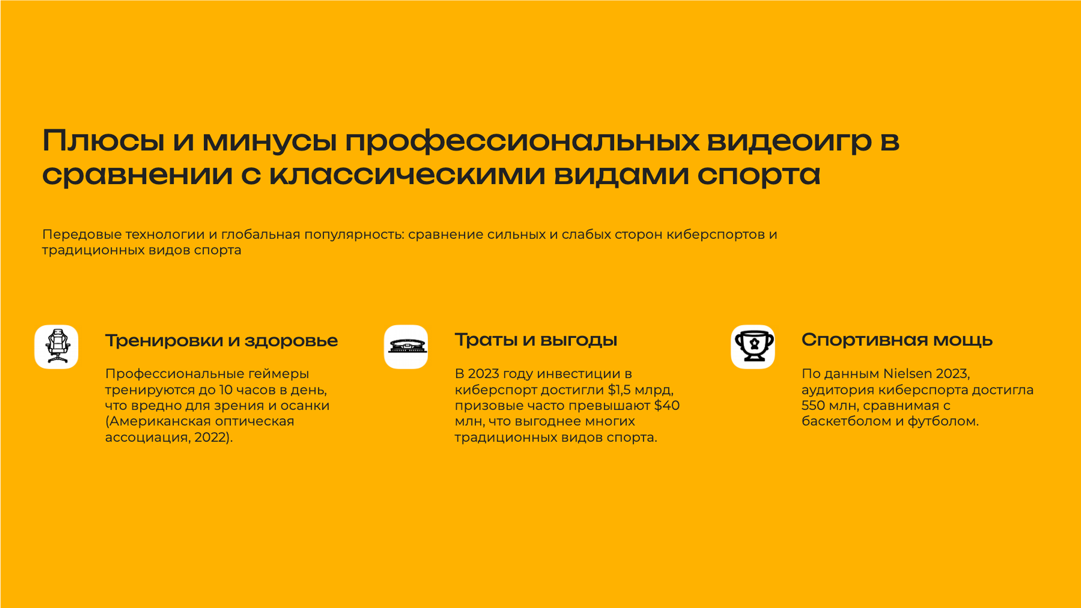 Слайд 8: Сравнение с традиционным спортом