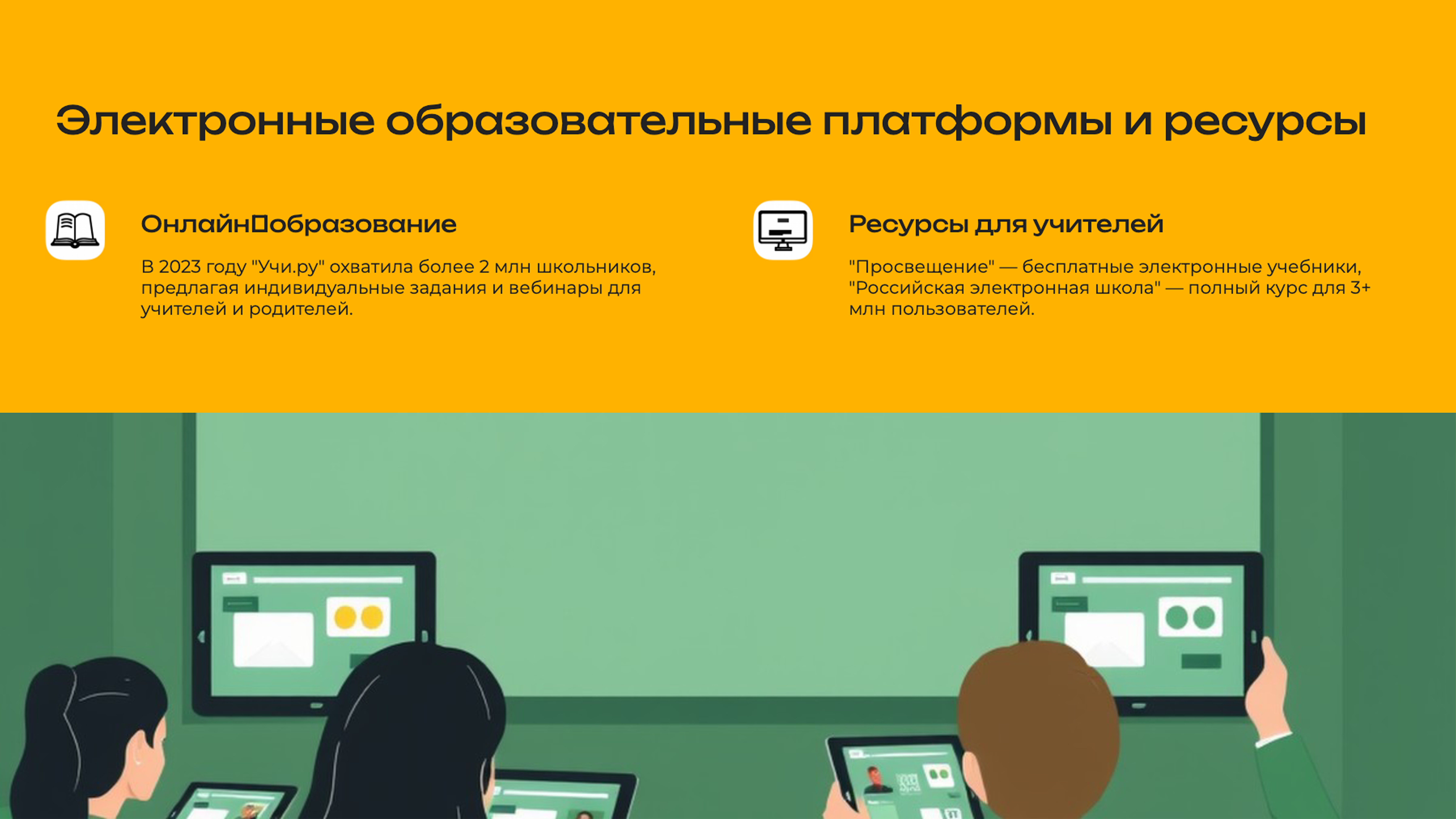 Слайд 4: Электронные образовательные платформы и ресурсы