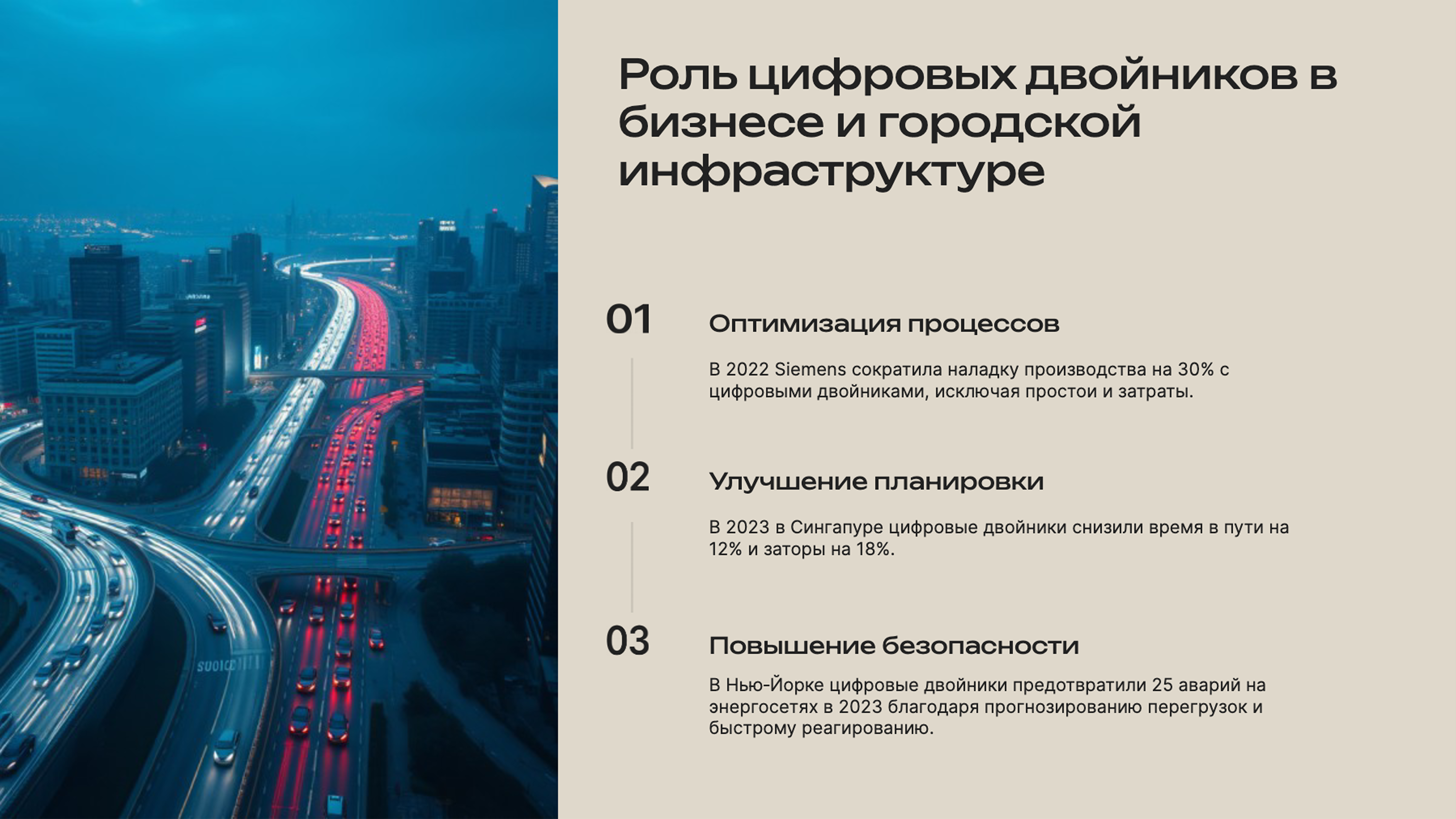 Слайд 8: Роль цифровых двойников в бизнесе и городской инфраструктуре