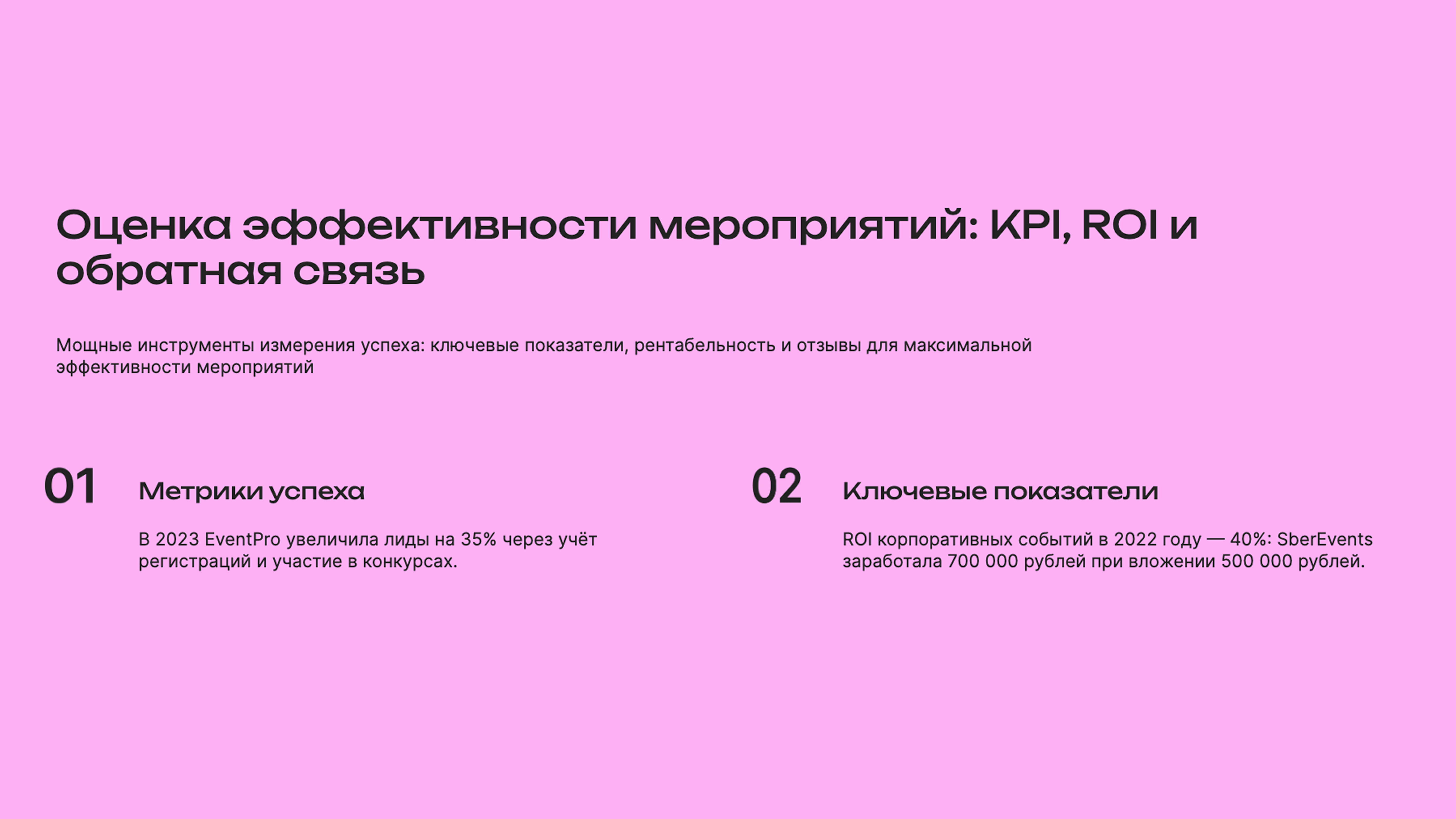 Слайд 8: Мощные инструменты измерения успеха