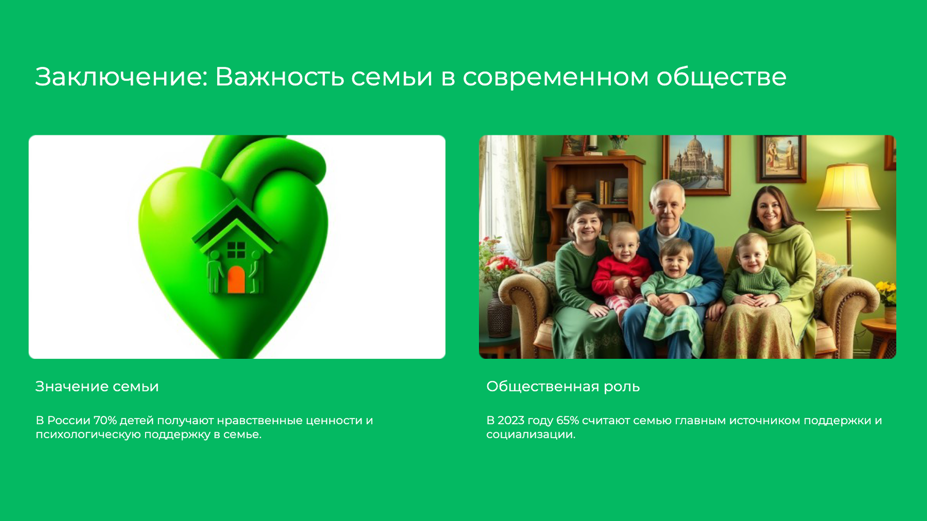 Слайд 9: Важность семьи