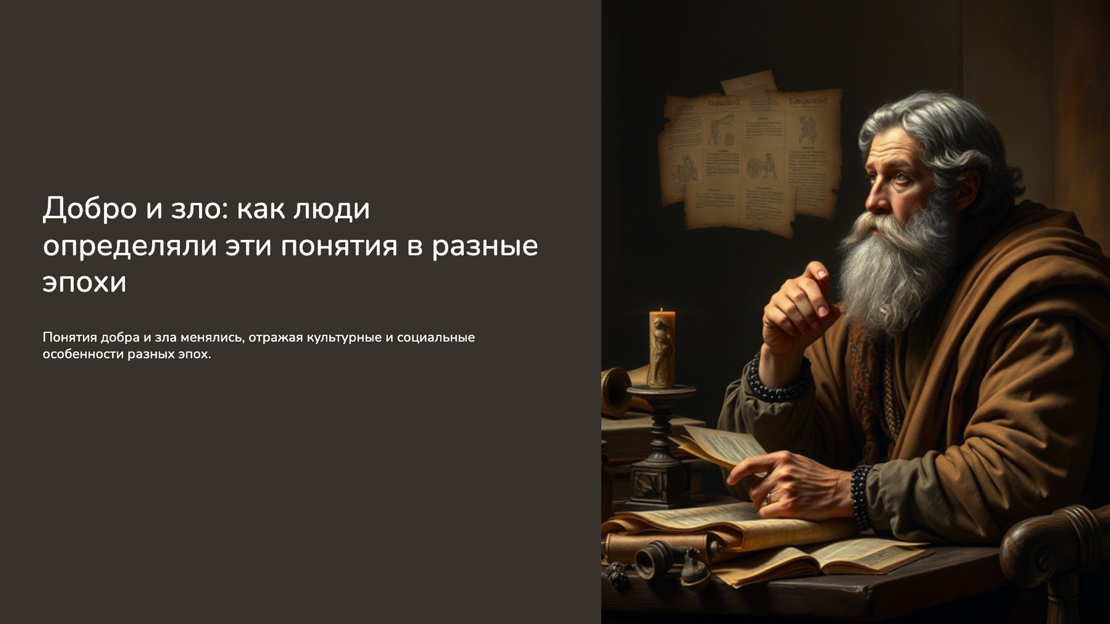 Превью презентации: Добро и зло: как люди определяли эти понятия в разные эпохи