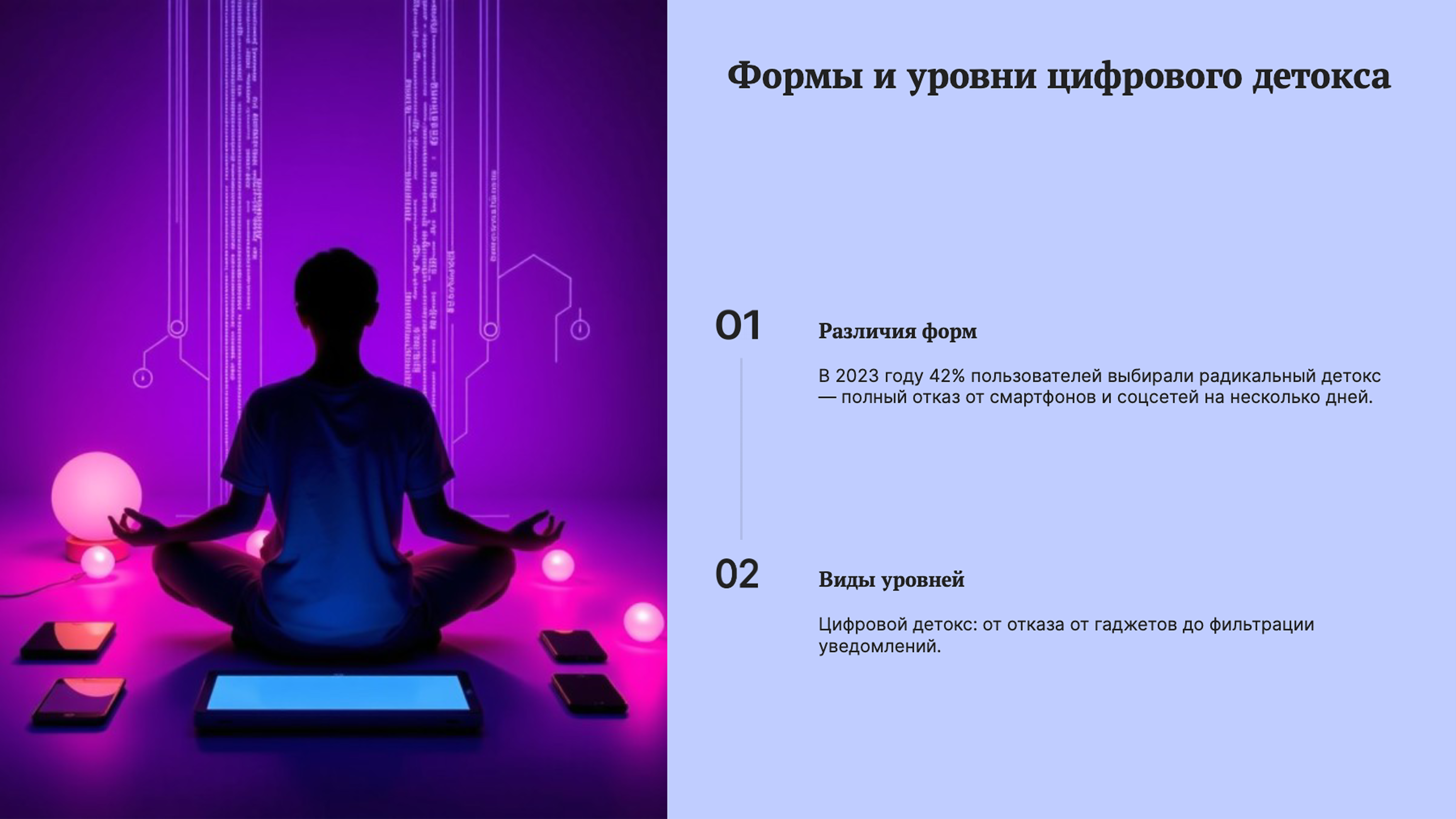 Слайд 4: Формы и уровни цифрового детокса