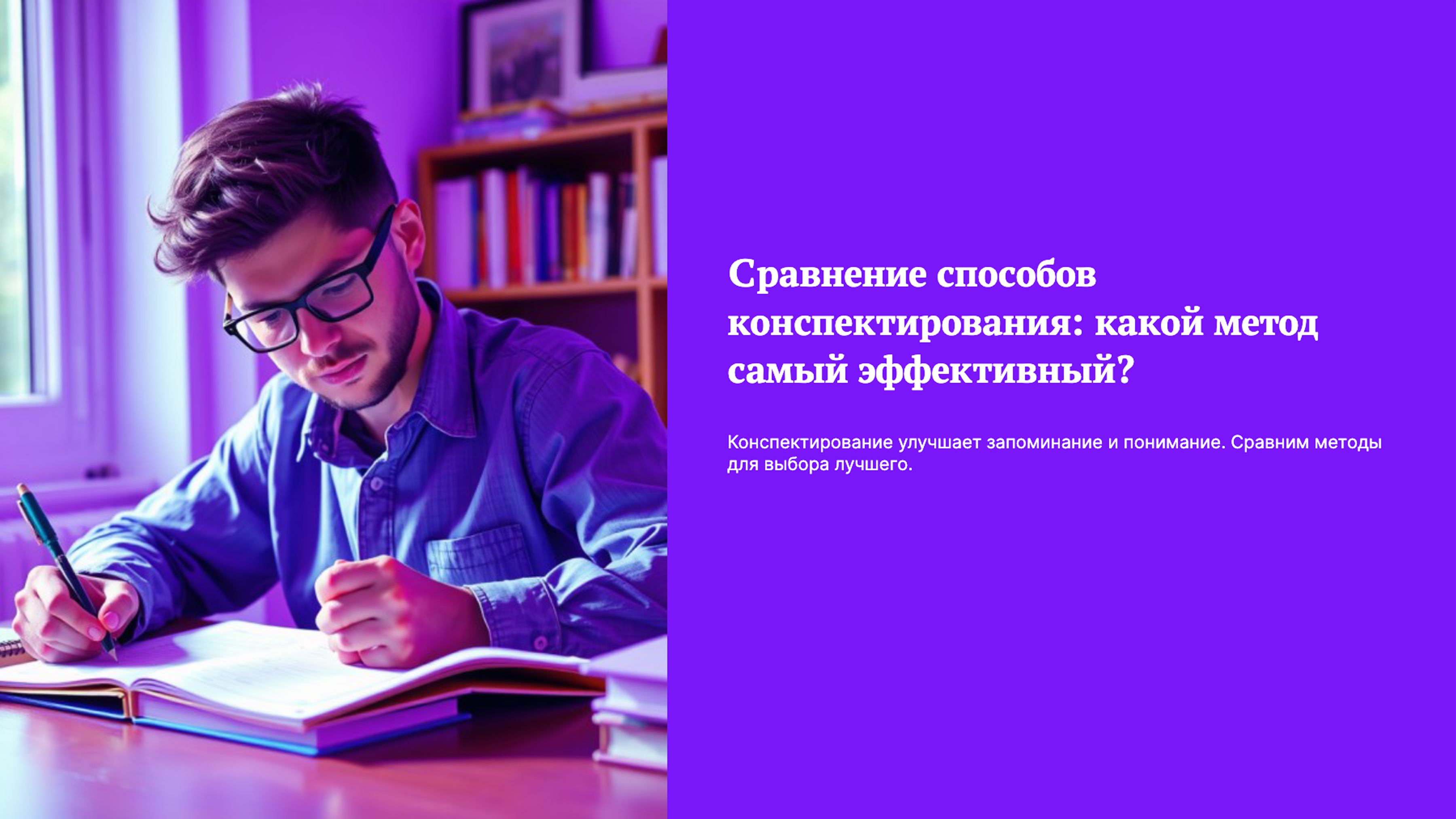 Слайд 1: Сравнение способов конспектирования: какой метод самый эффективный?