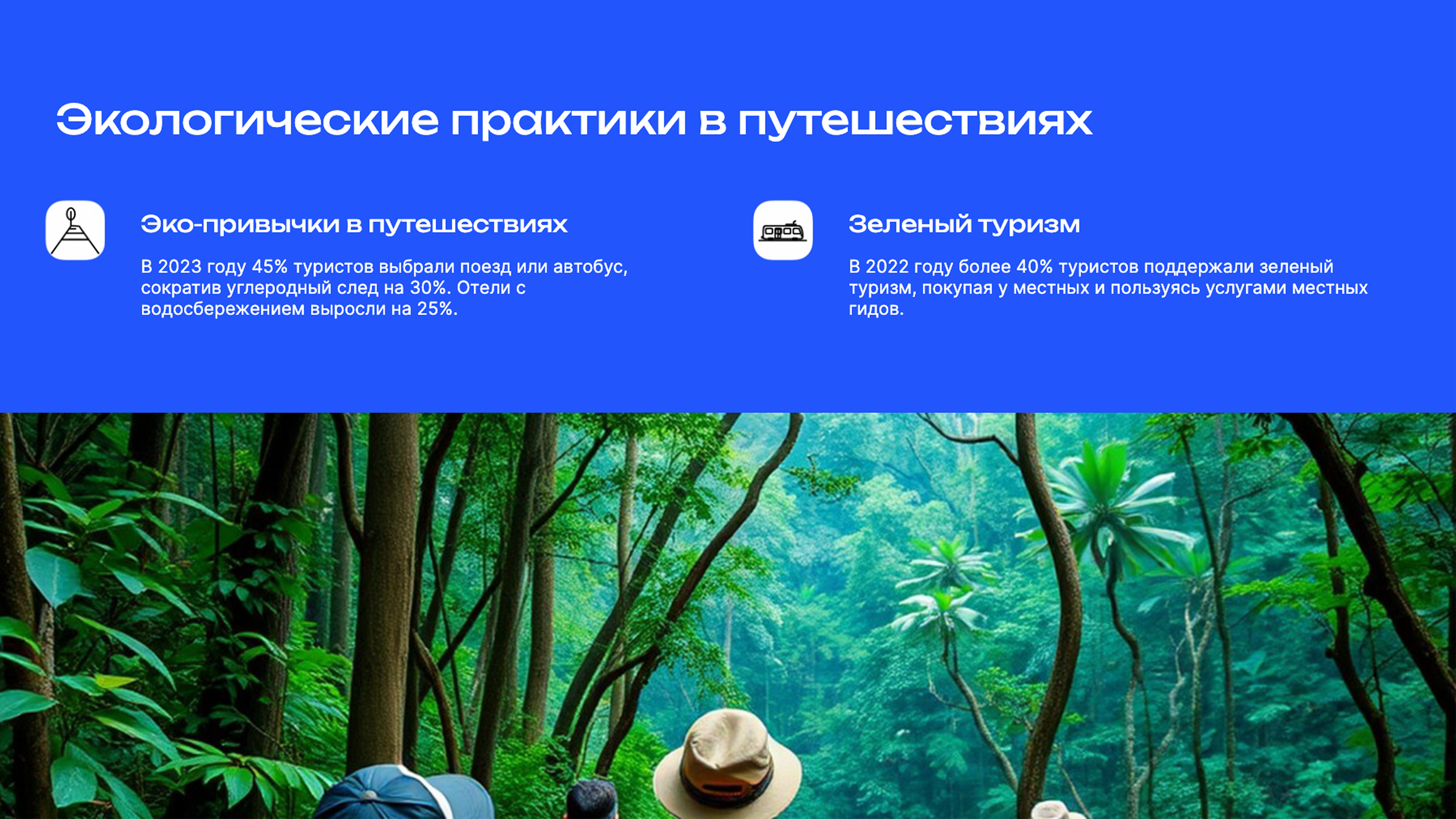 Слайд 5: Экологические практики в путешествиях