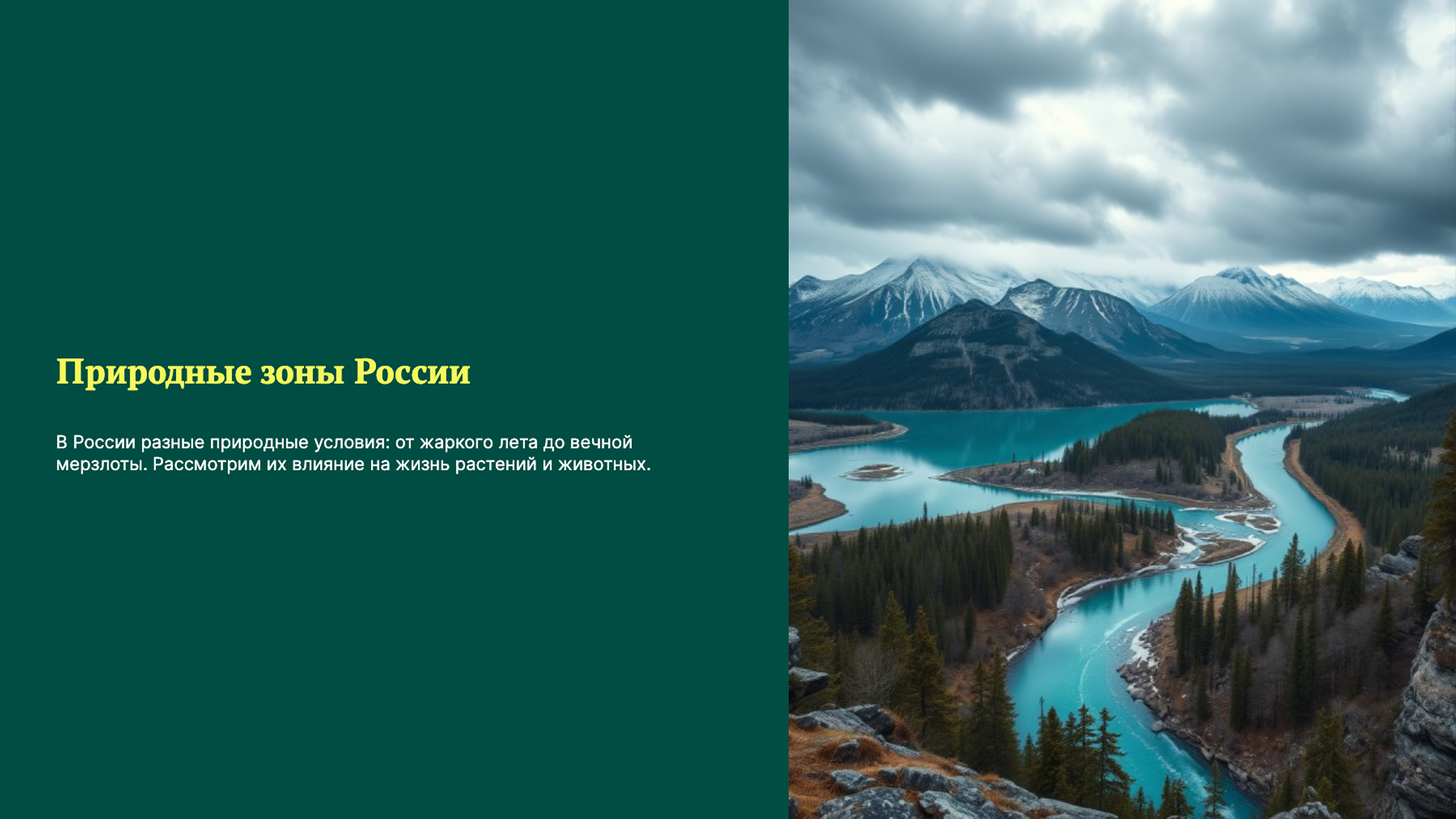 Слайд 1: Природные зоны России