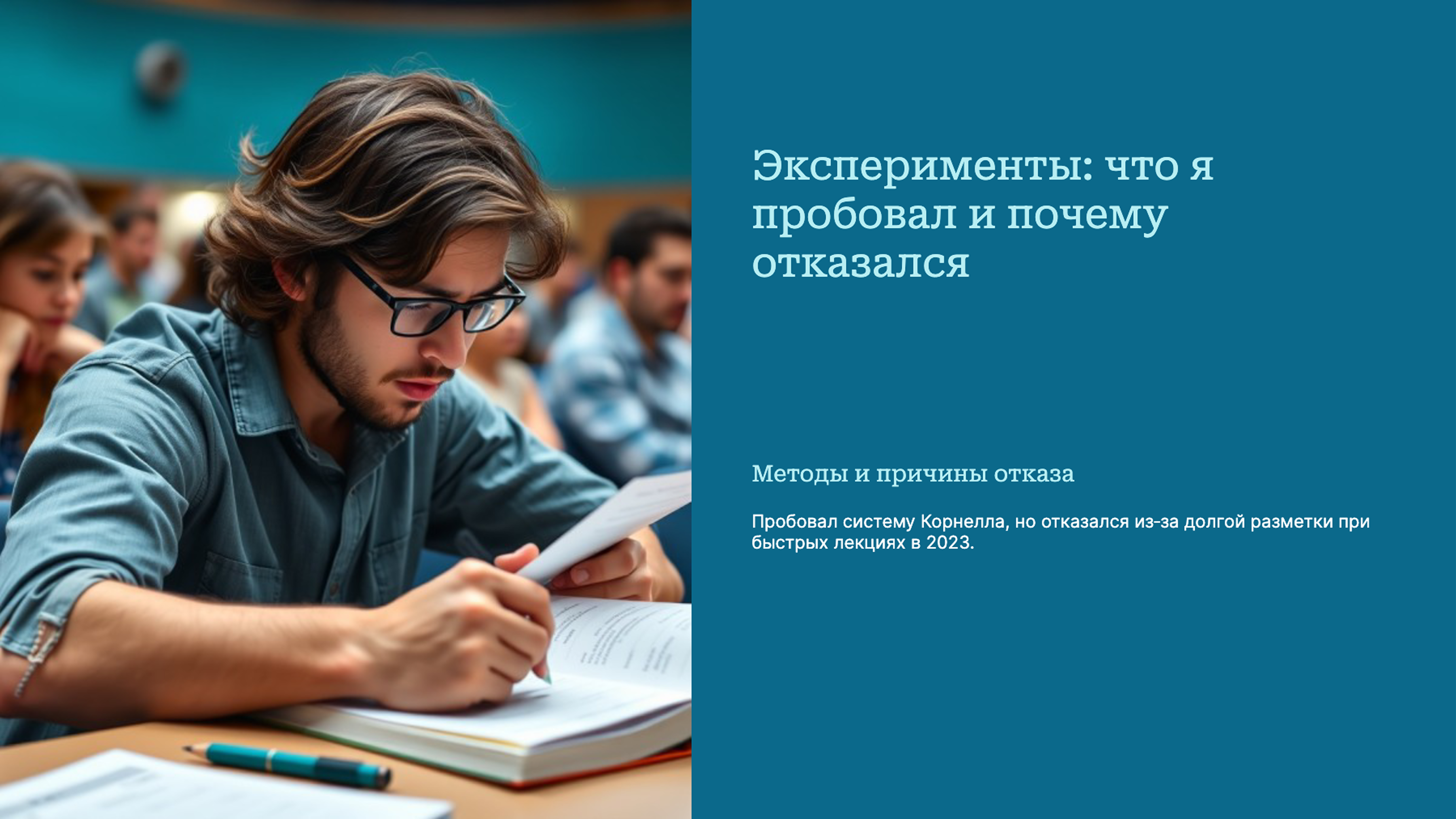 Слайд 5: Эксперименты: что я пробовал и почему отказался
