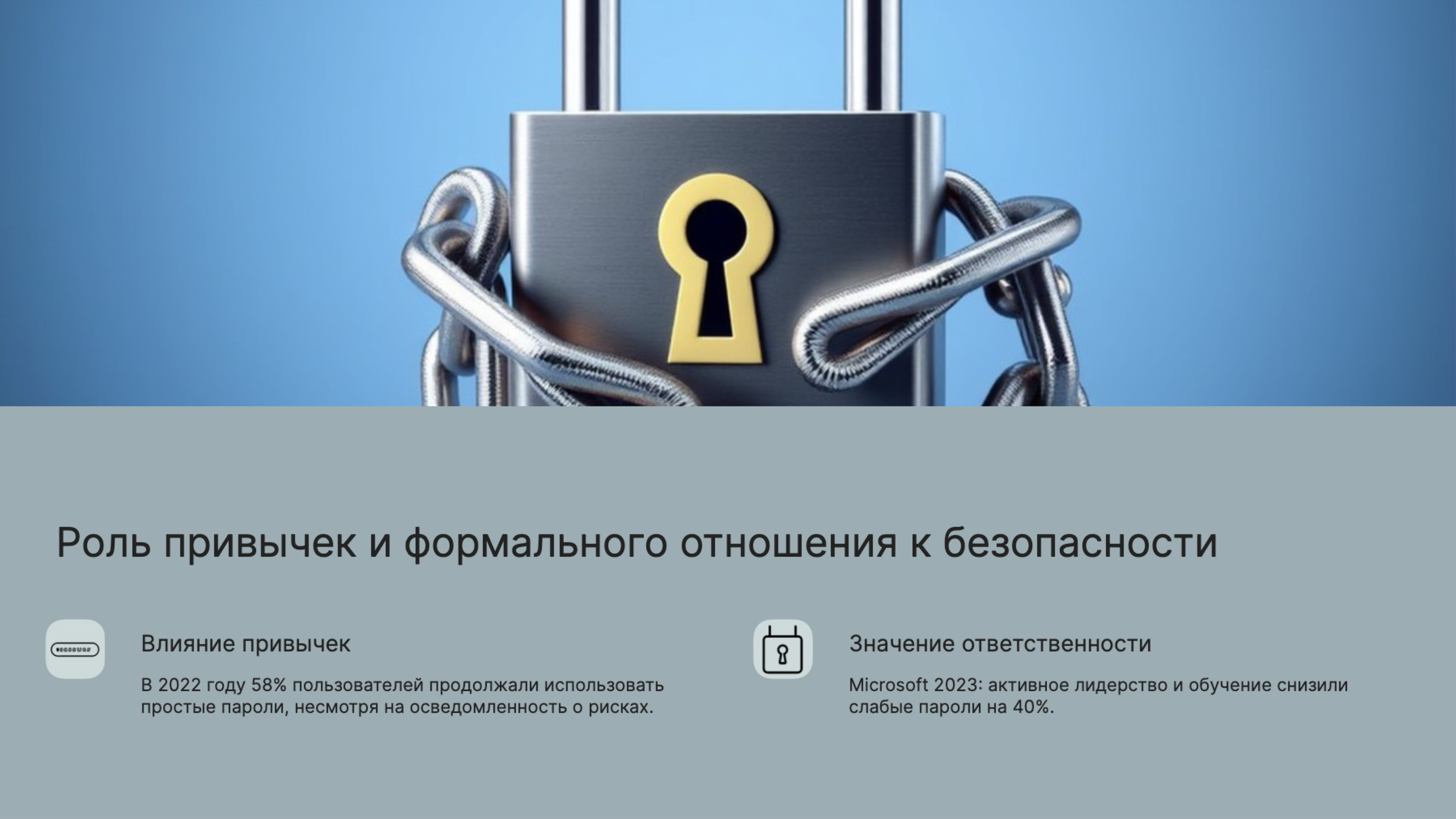 Слайд 5: Роль привычек и формального отношения к безопасности