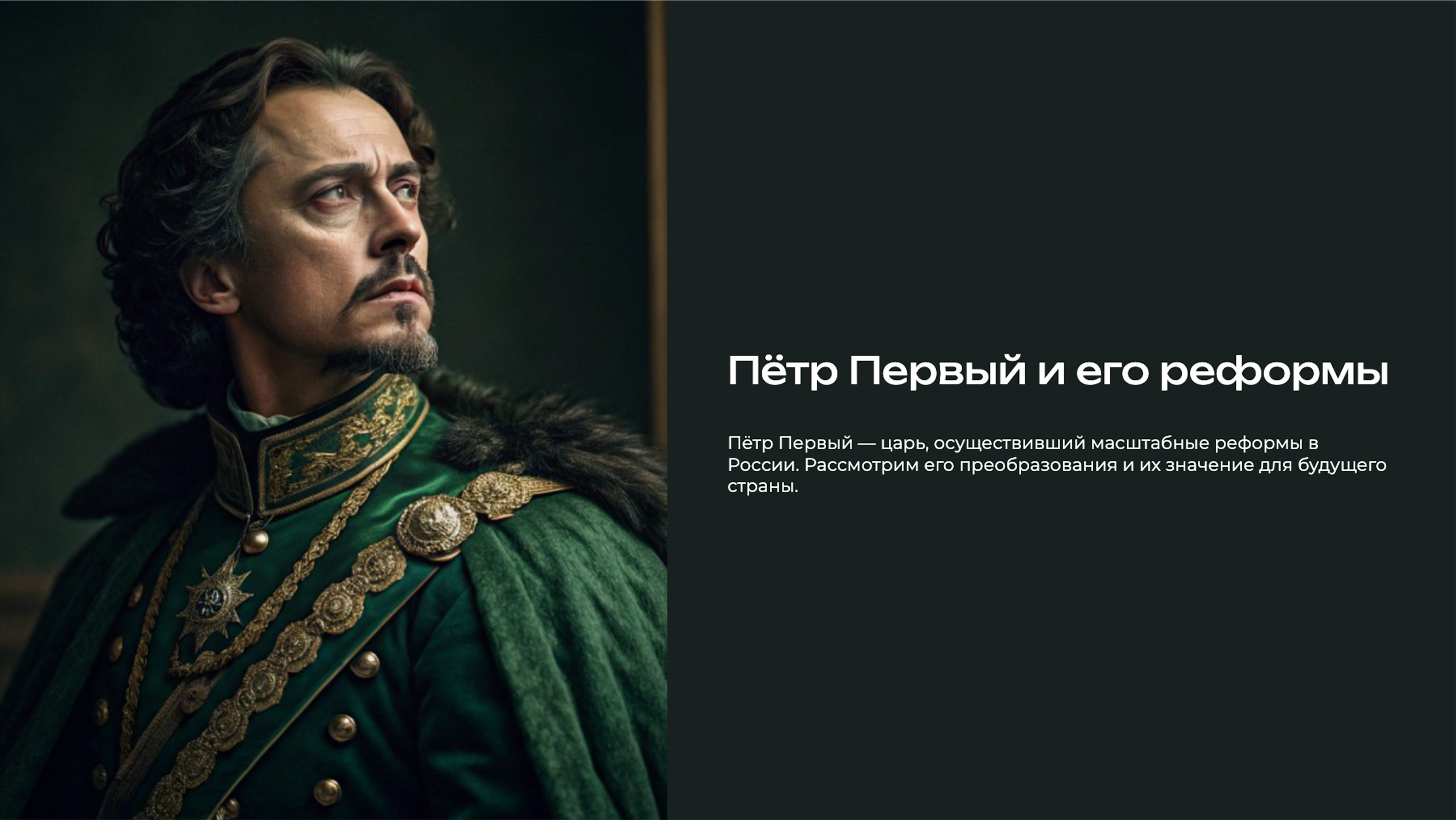 Превью презентации: Пётр Первый и его реформы