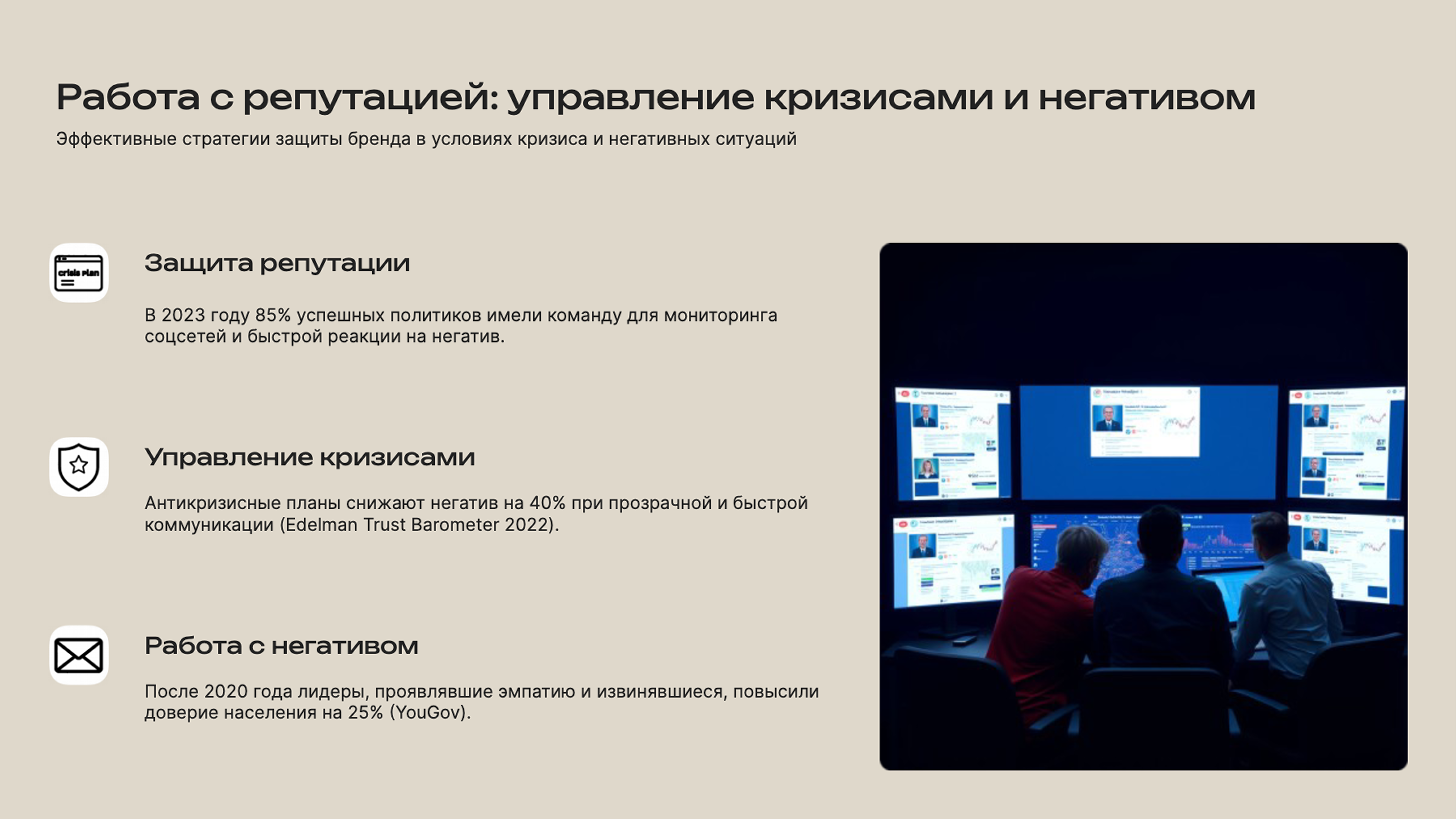 Слайд 8: Эффективные стратегии защиты бренда в условиях кризиса и негативных ситуаций