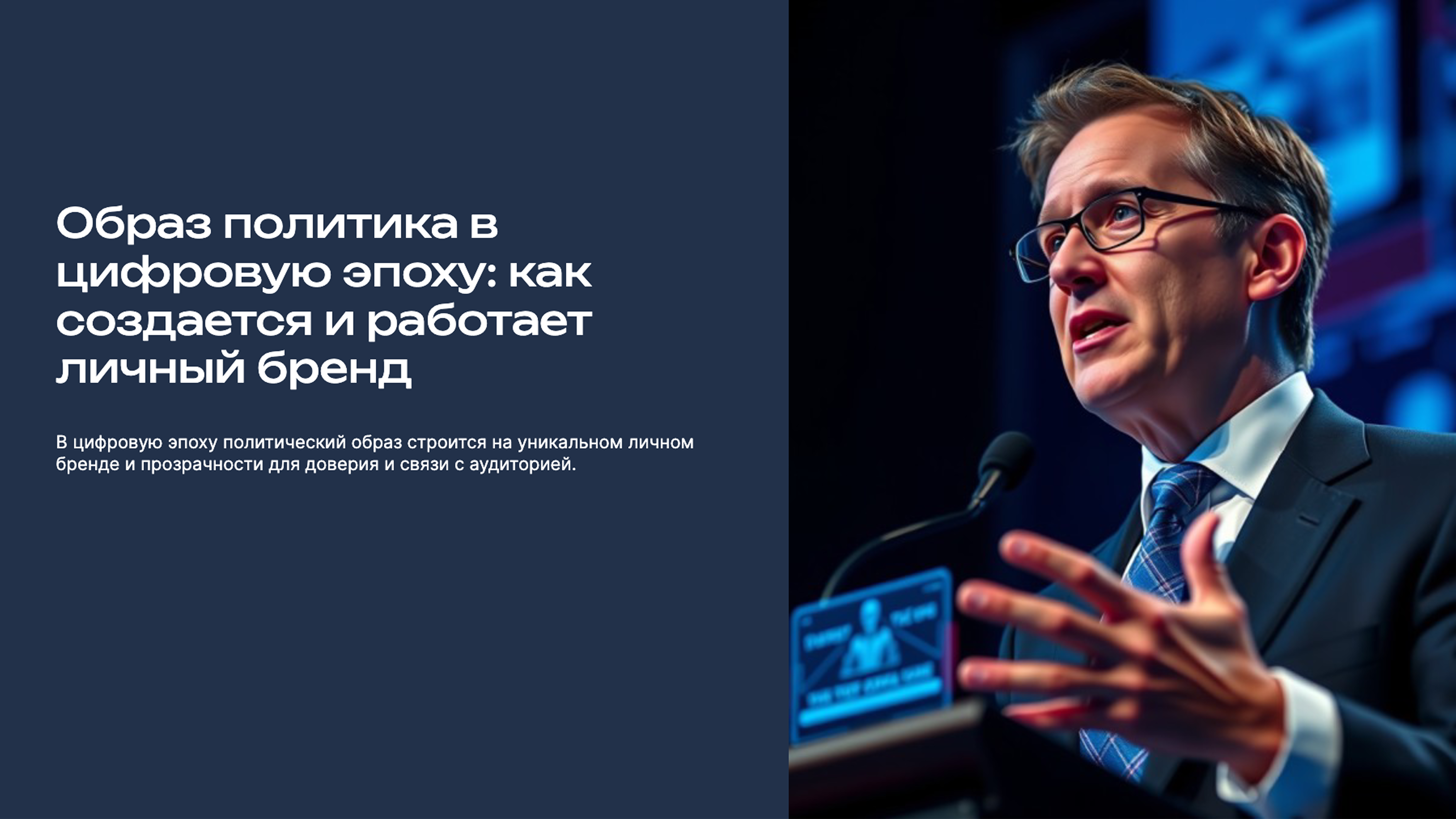Превью презентации: Образ политика в цифровую эпоху: как создается и работает личный бренд
