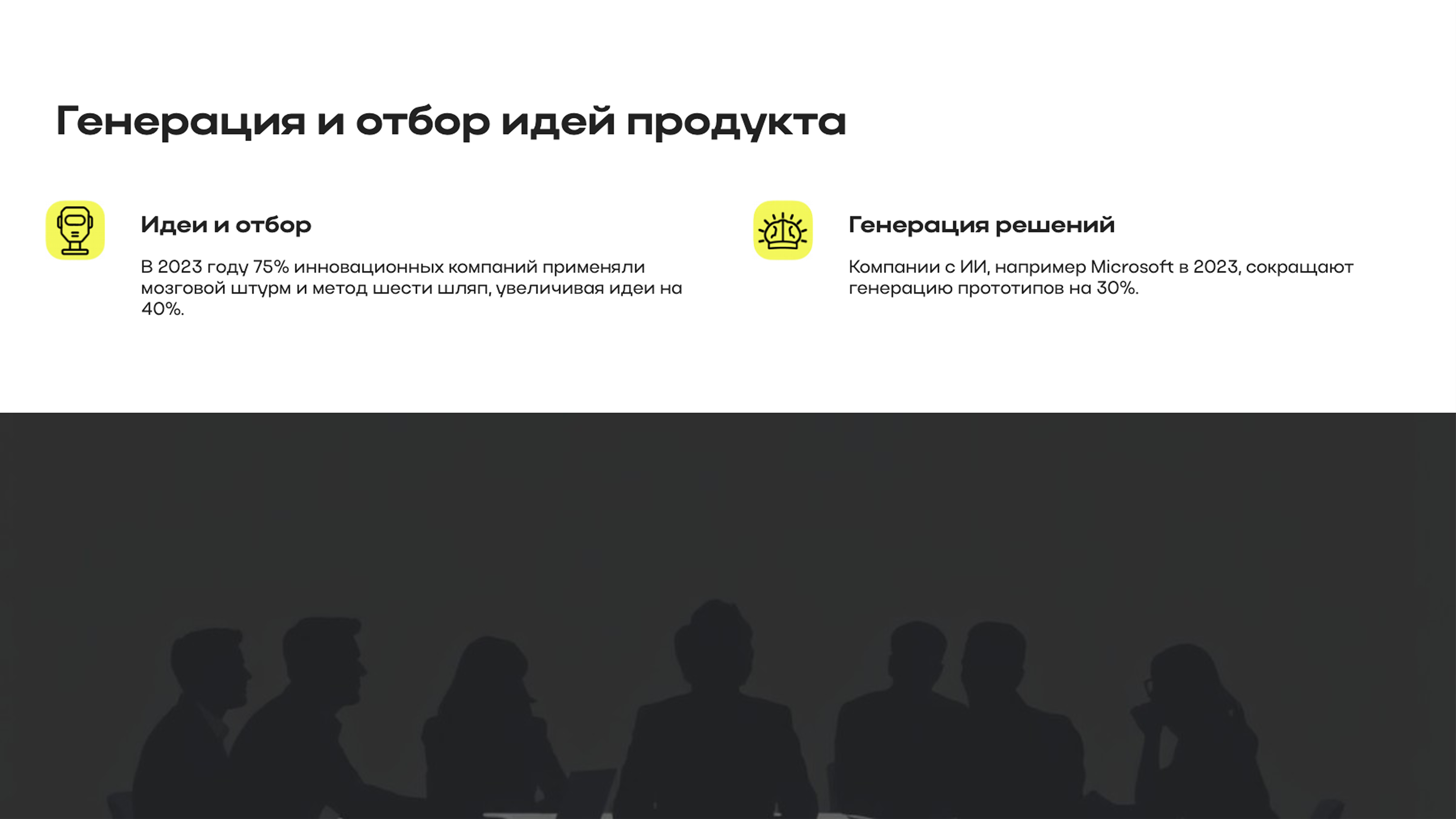 Слайд 3: Генерация и отбор идей продукта