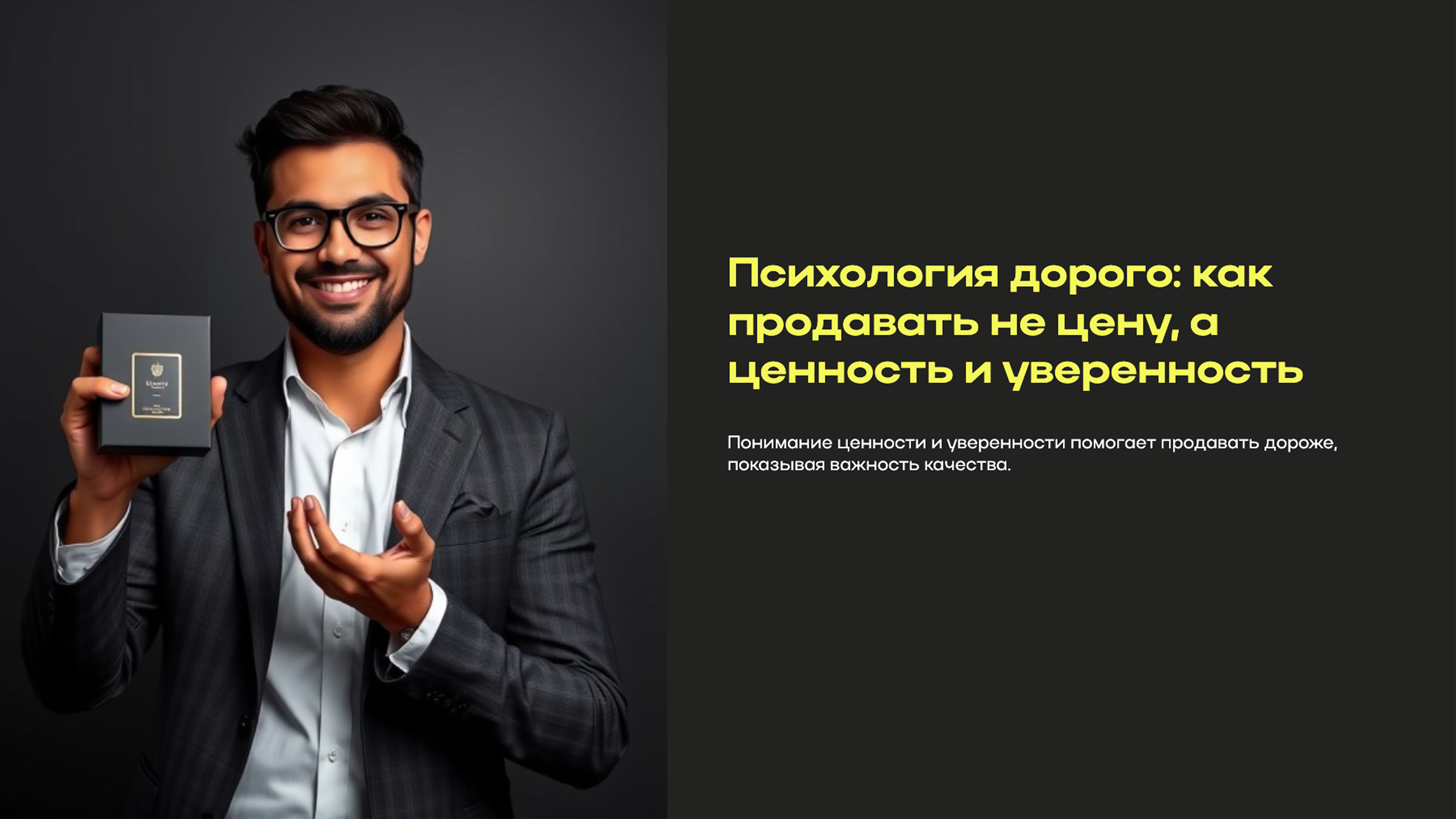 Превью презентации: Психология дорого: как продавать не цену, а ценность и уверенность