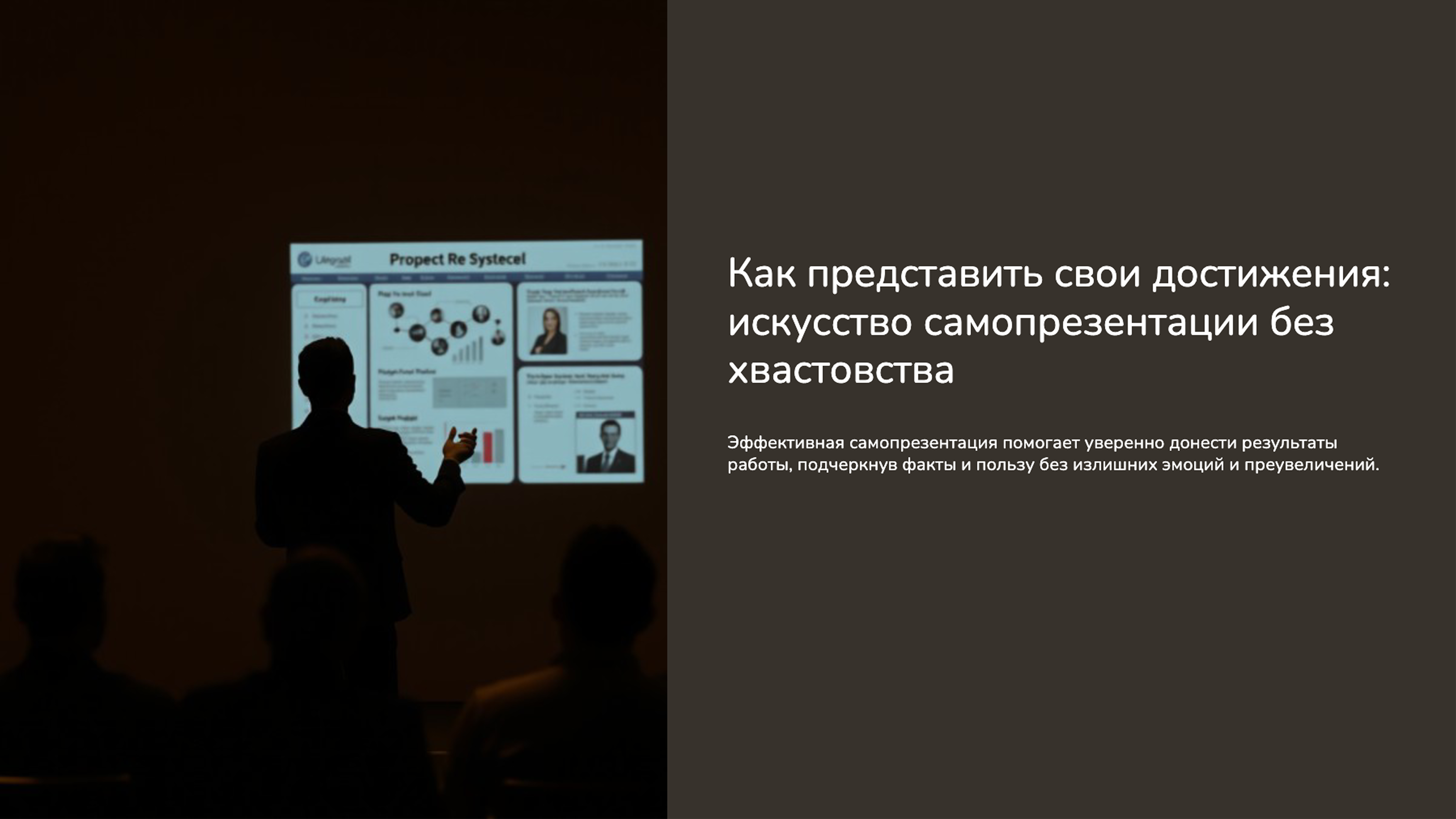 Слайд 1: Как представить свои достижения: искусство самопрезентации без хвастовства