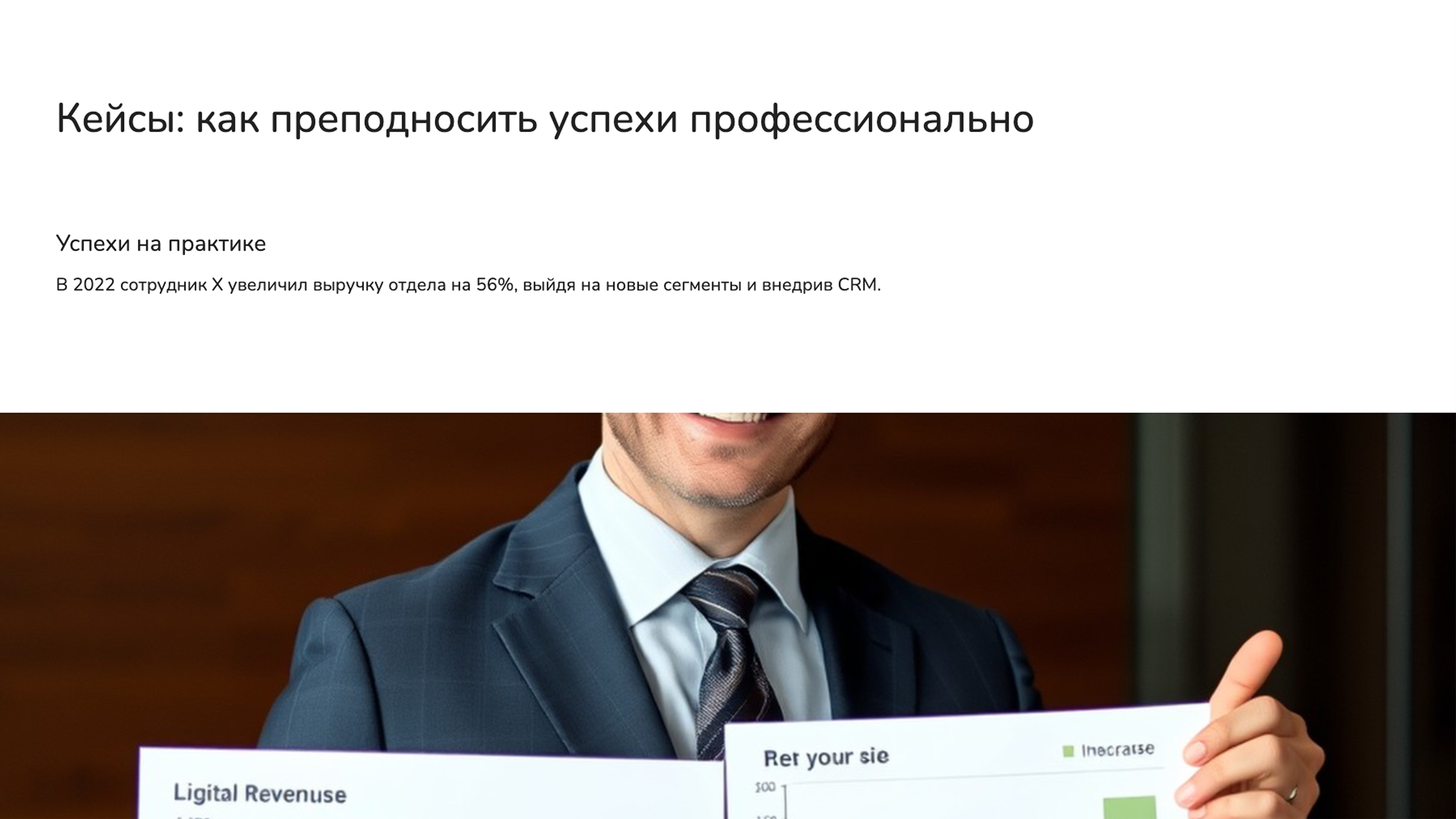 Слайд 7: Кейсы: как преподносить успехи профессионально