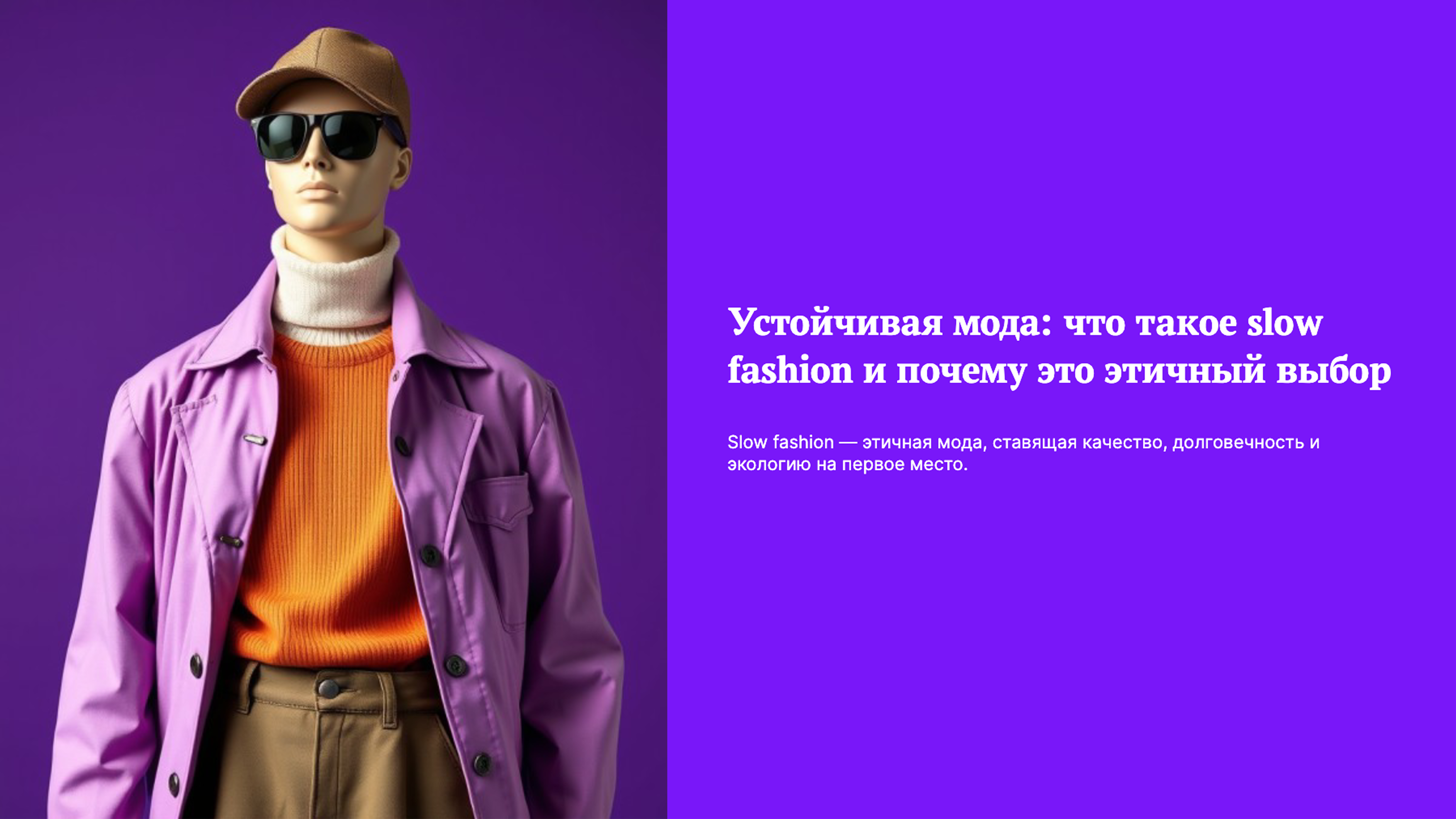 Слайд 1: Устойчивая мода: что такое slow fashion и почему это этичный выбор