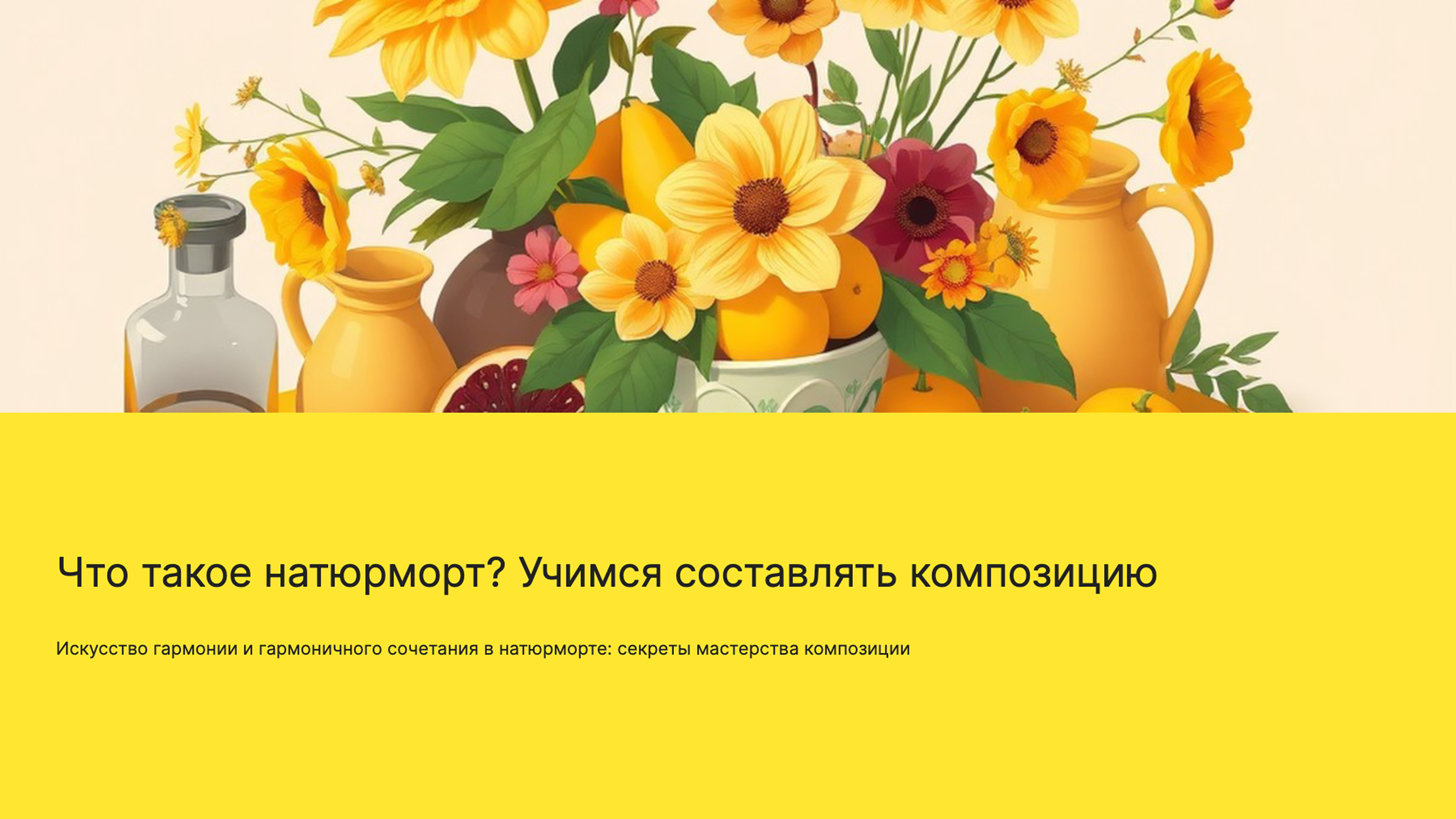 Превью презентации: Что такое натюрморт? Учимся составлять композицию