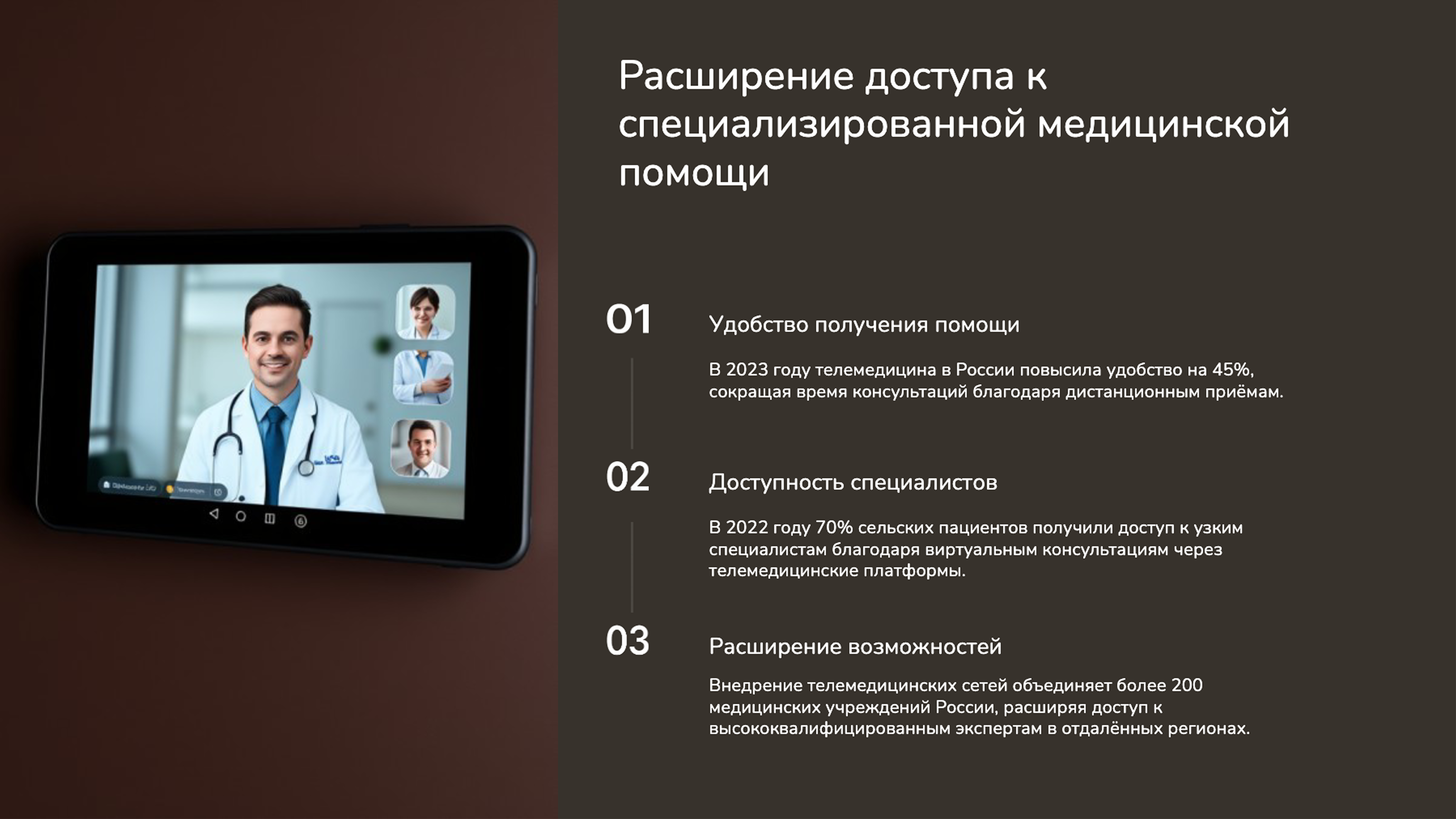 Слайд 5: Расширение доступа к специализированной медицинской помощи