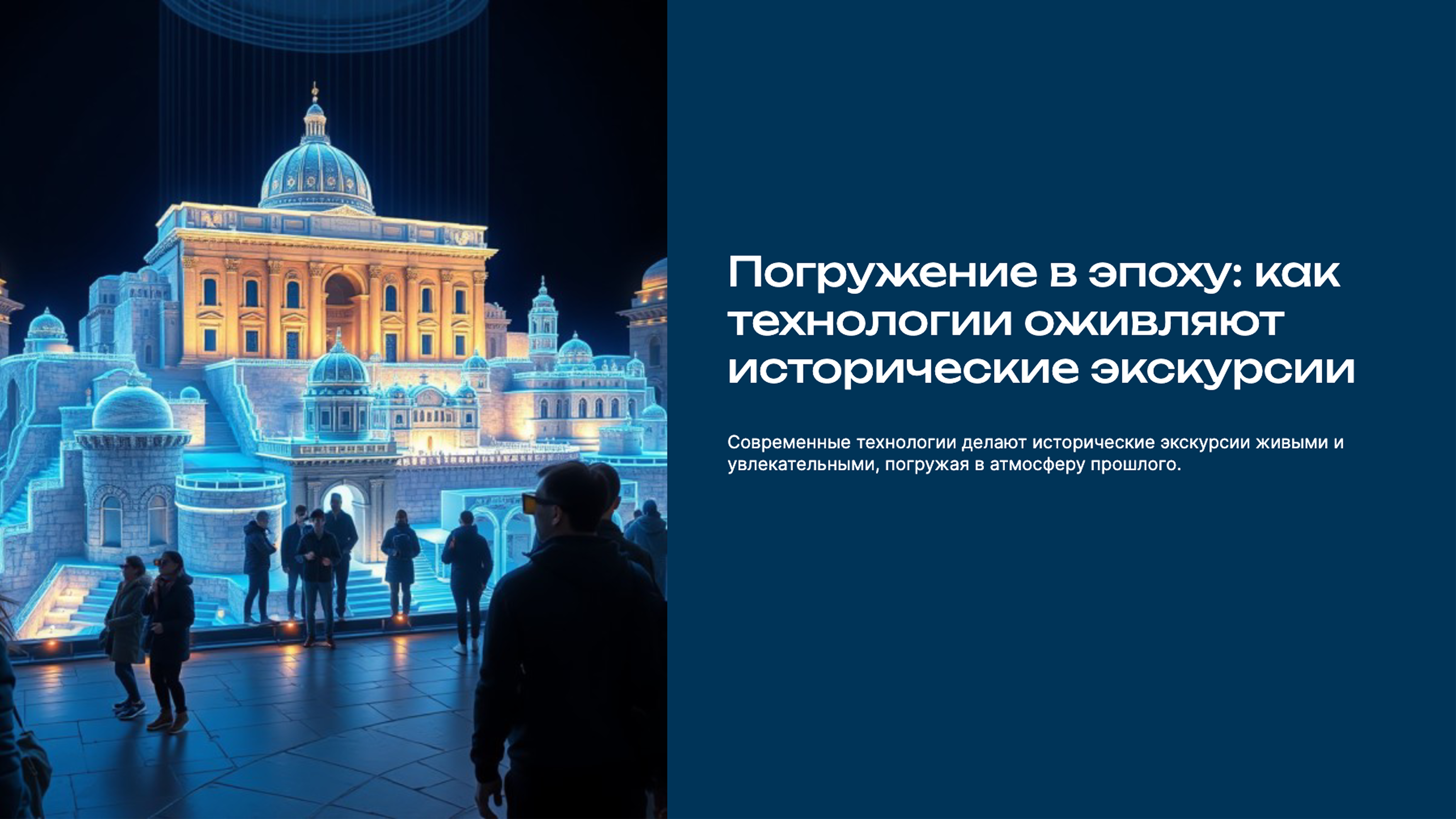 Превью презентации: Погружение в эпоху: как технологии оживляют исторические экскурсии
