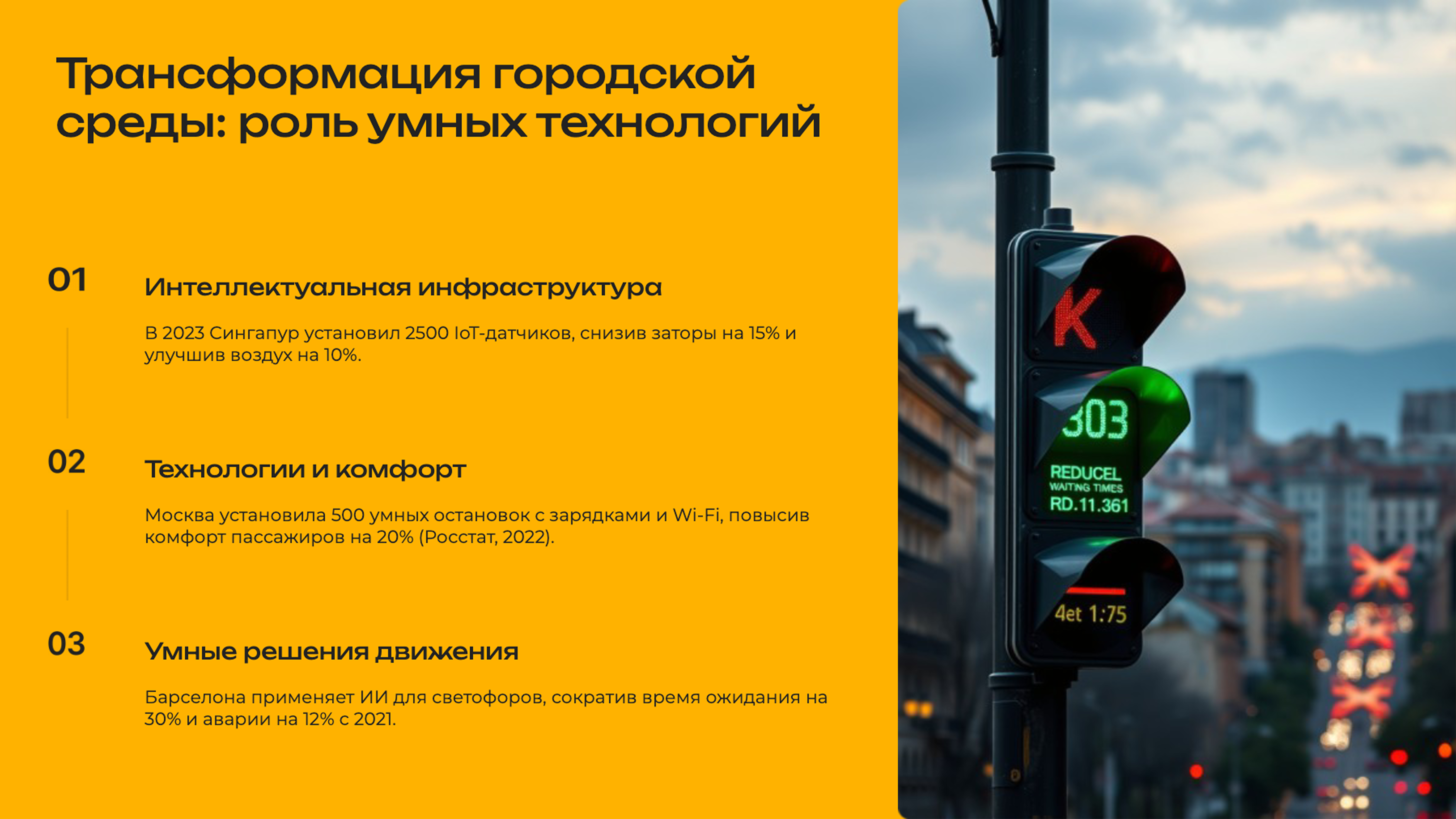 Слайд 2: Трансформация городской среды: роль умных технологий