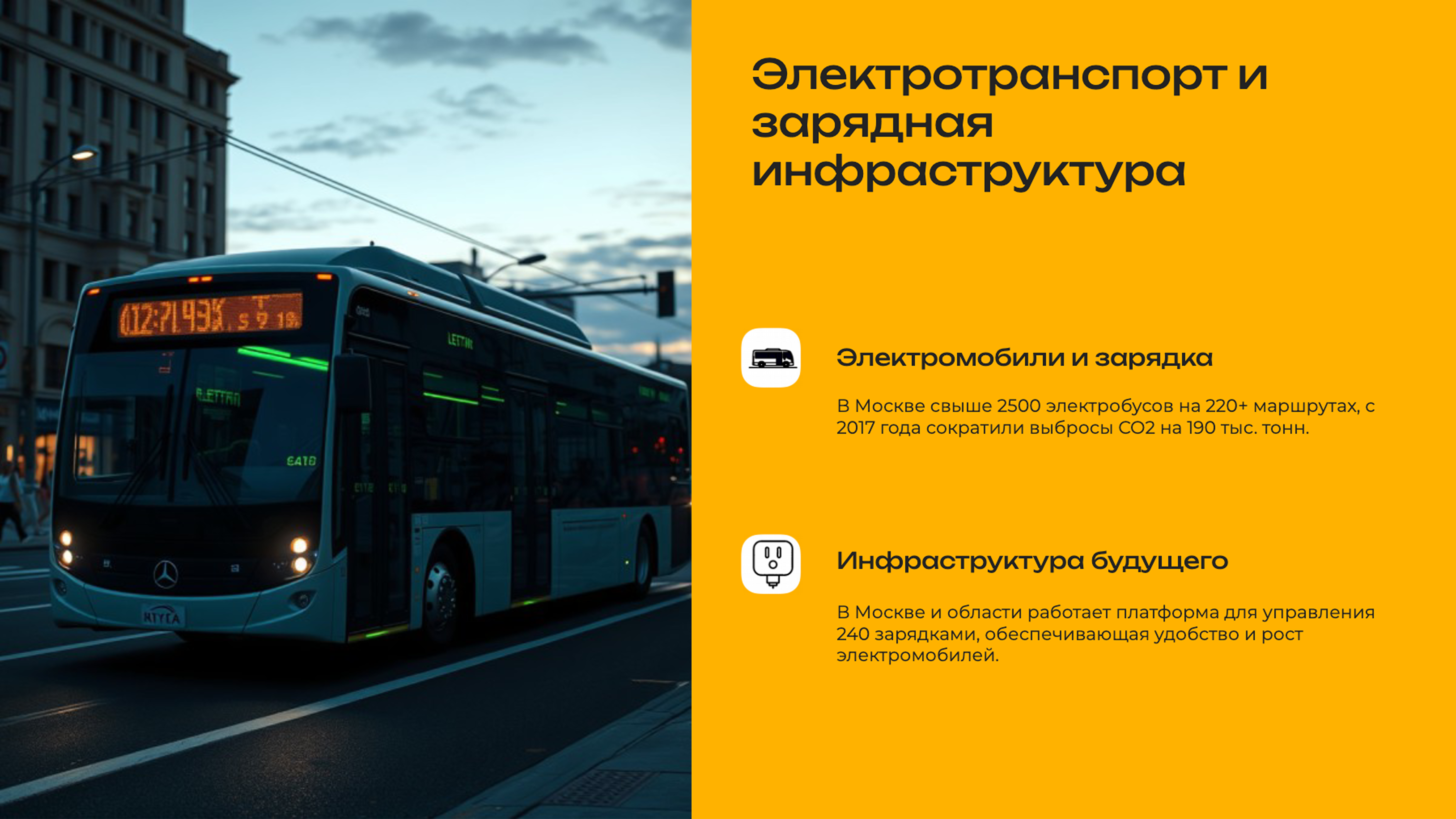 Слайд 4: Электротранспорт и зарядная инфраструктура