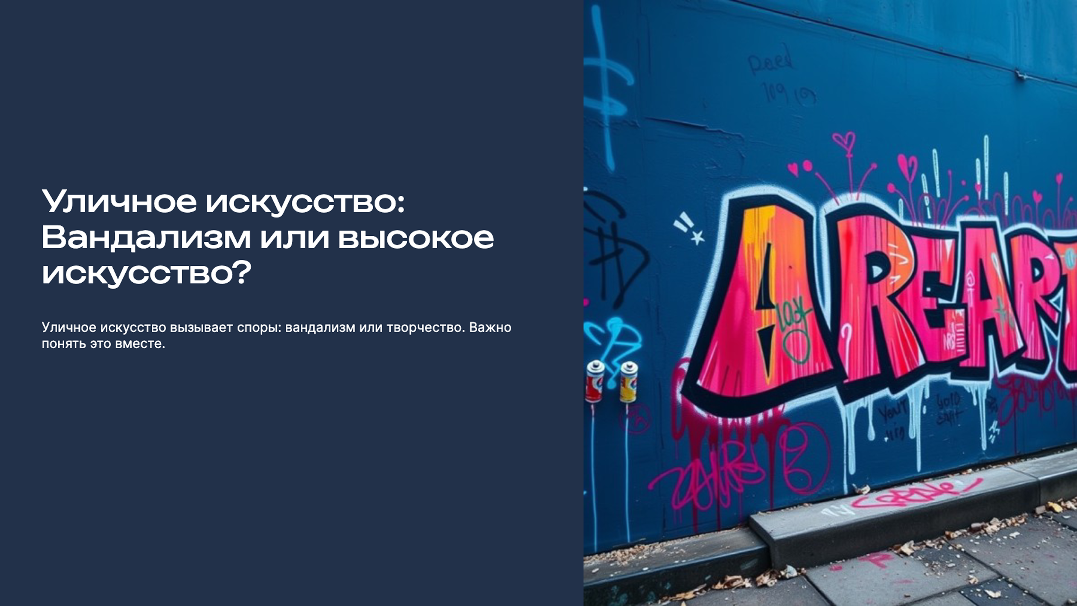 Превью презентации: Уличное искусство: вандализм или высокое искусство