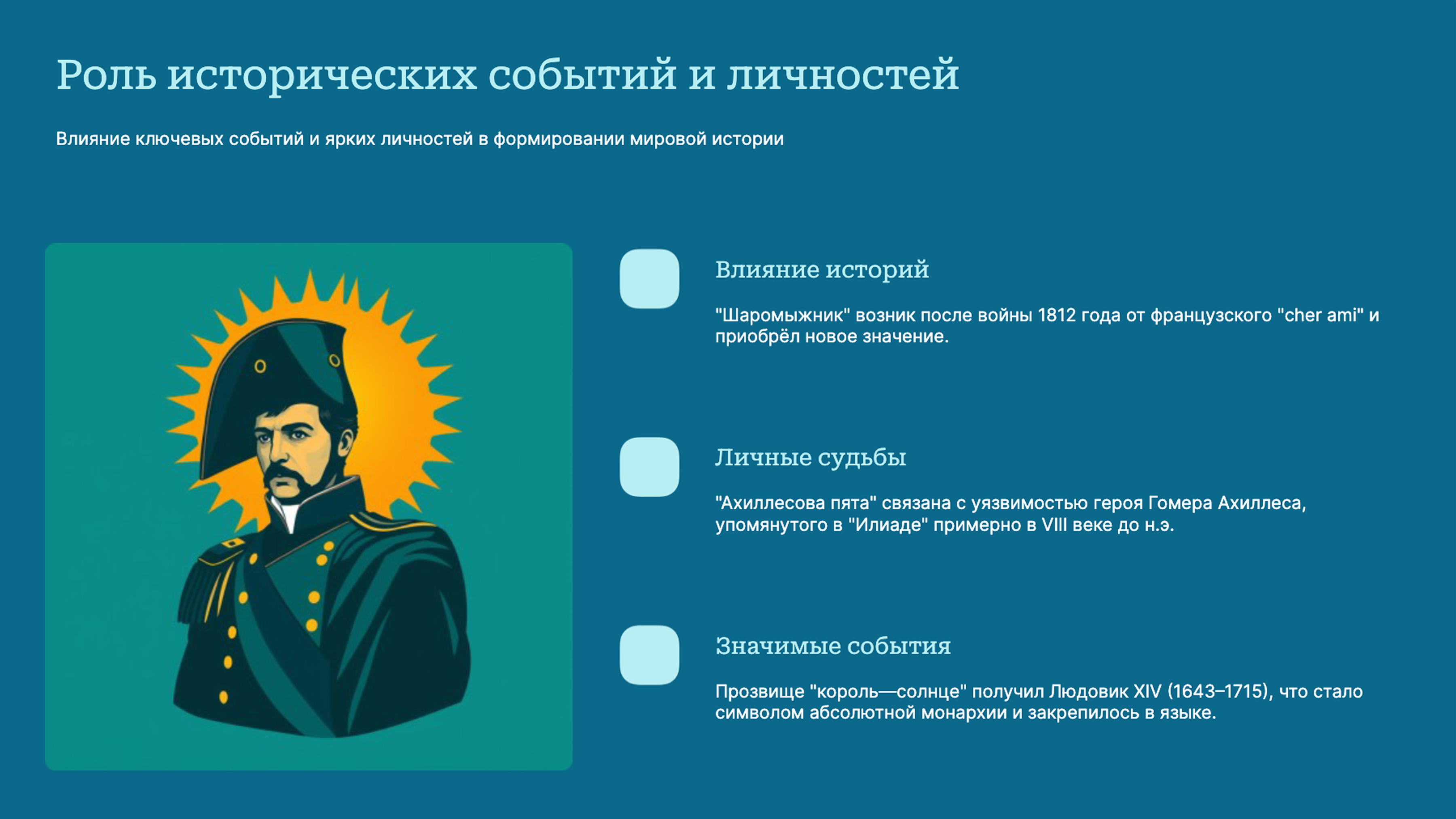 Слайд 5: Влияние истории