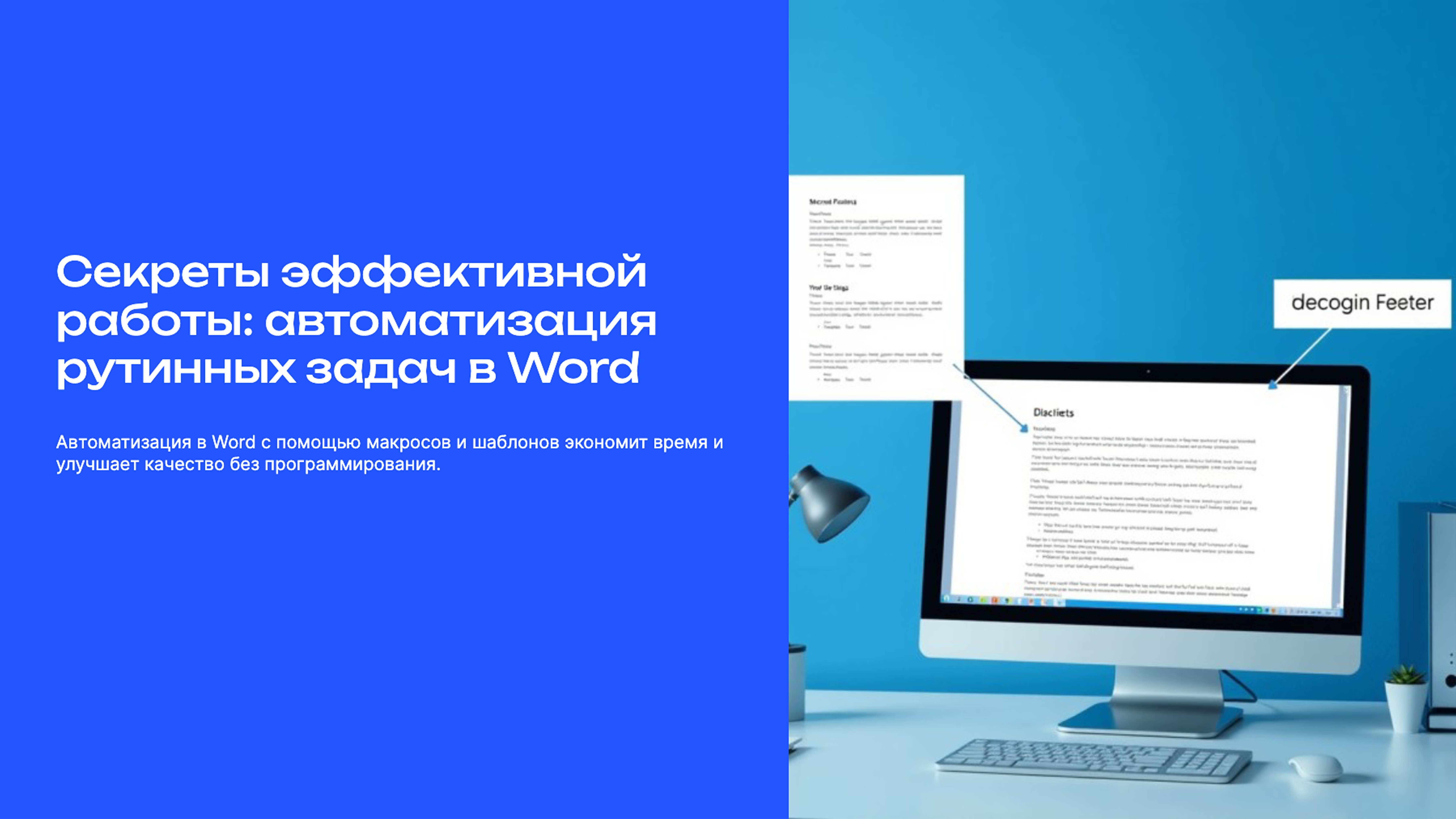 Слайд 1: Секреты эффективной работы: автоматизация рутинных задач в Word