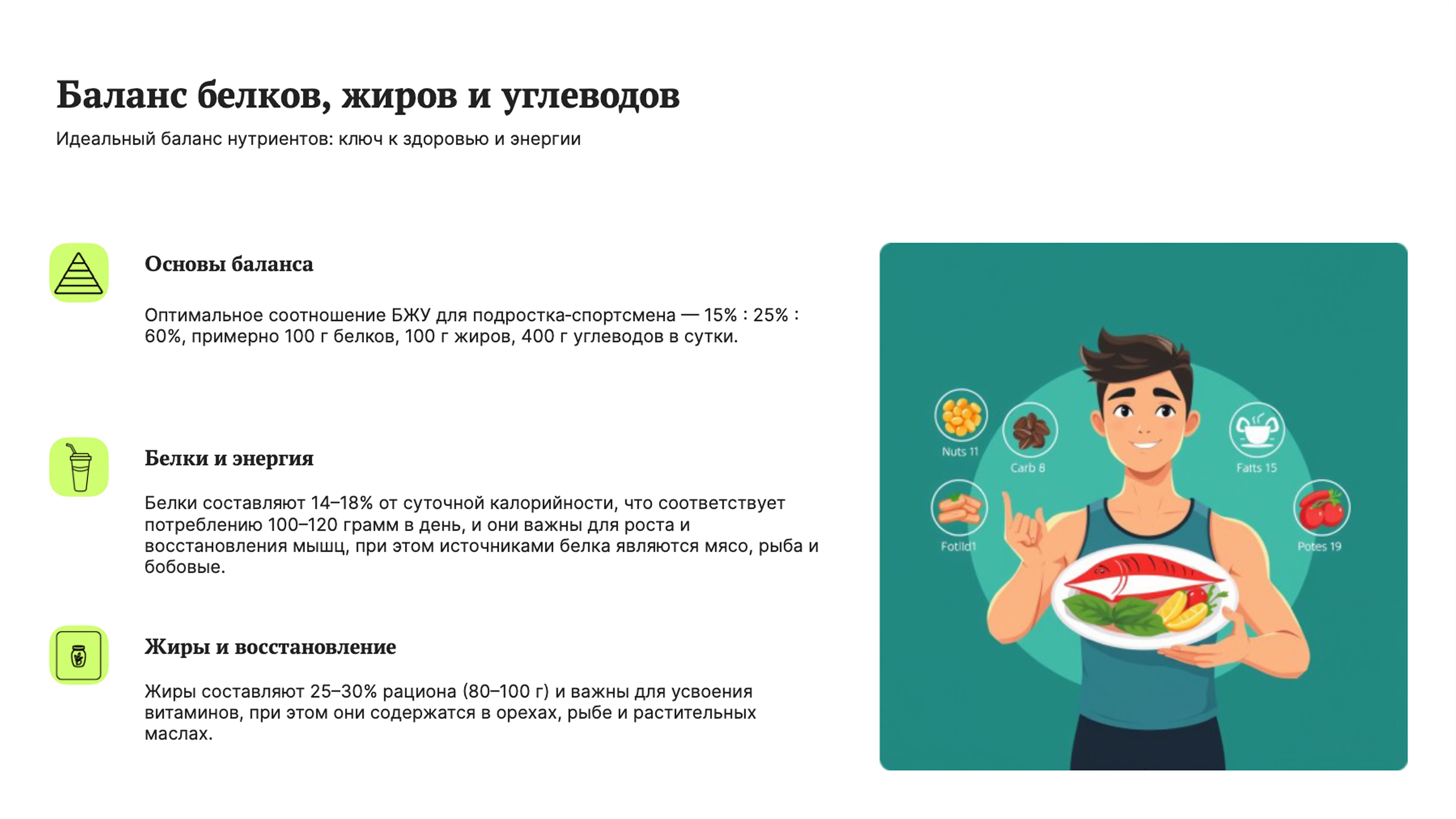 Слайд 3: Баланс нутриентов