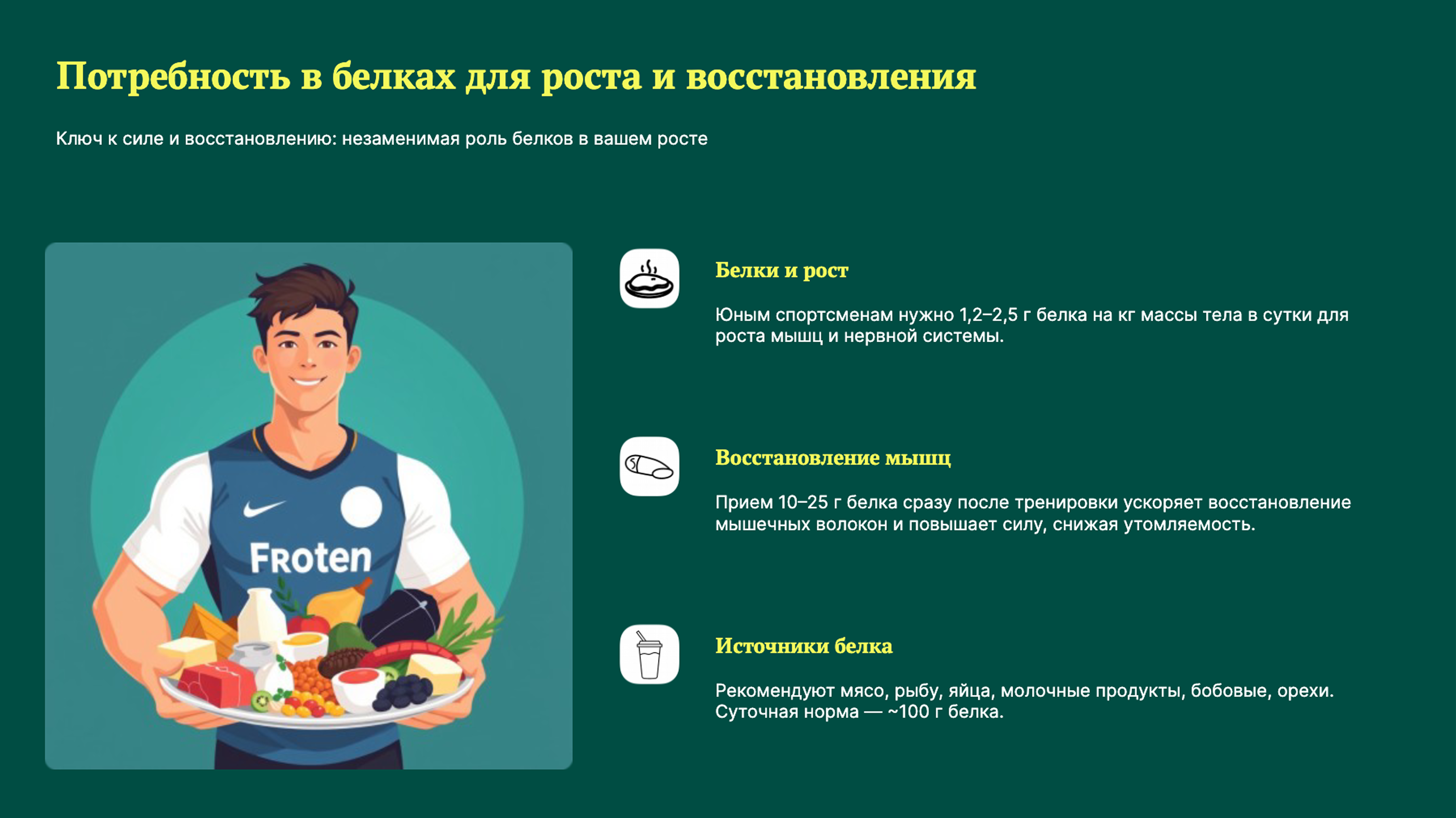 Слайд 5: Белки для силы и восстановления