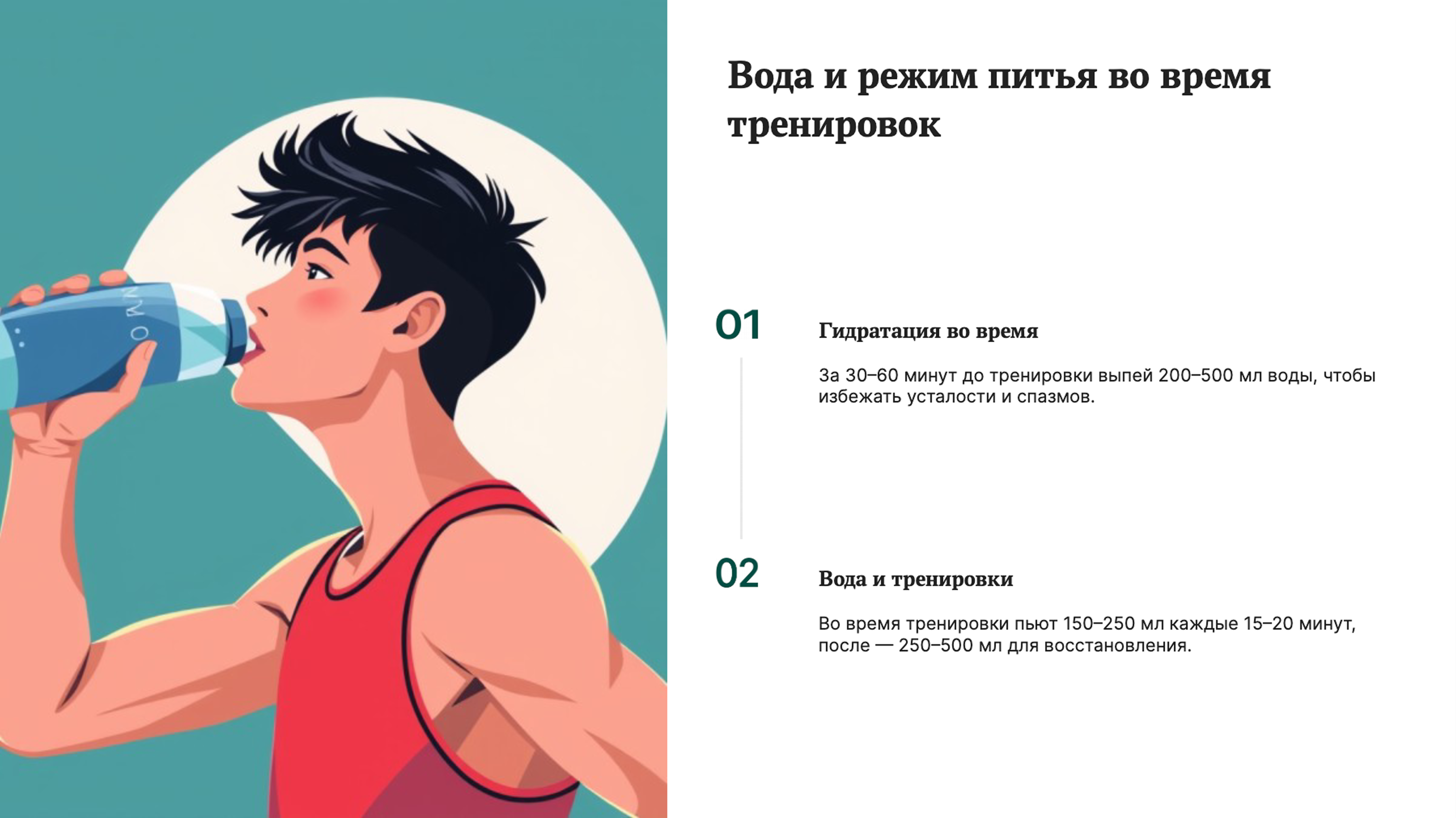 Слайд 7: Вода и питьевой режим